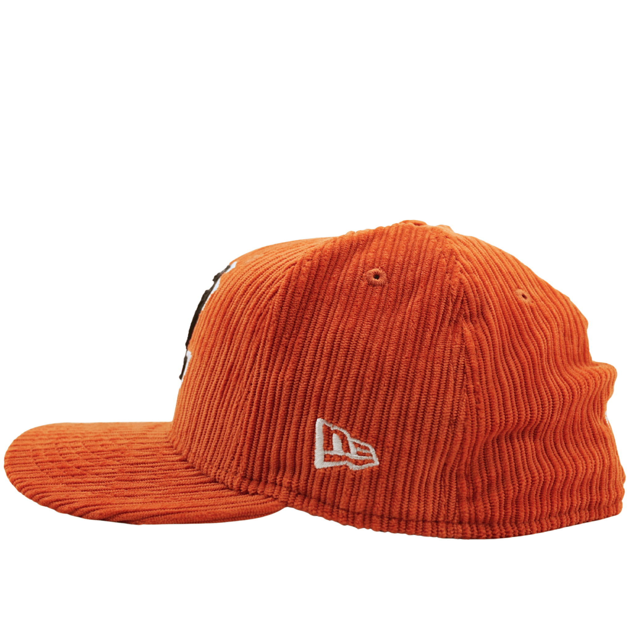 Anaheim Ducks Chenille Pop 59Fifty Fitted Hat in burnt orange corduroy - New Era - State Of Flux