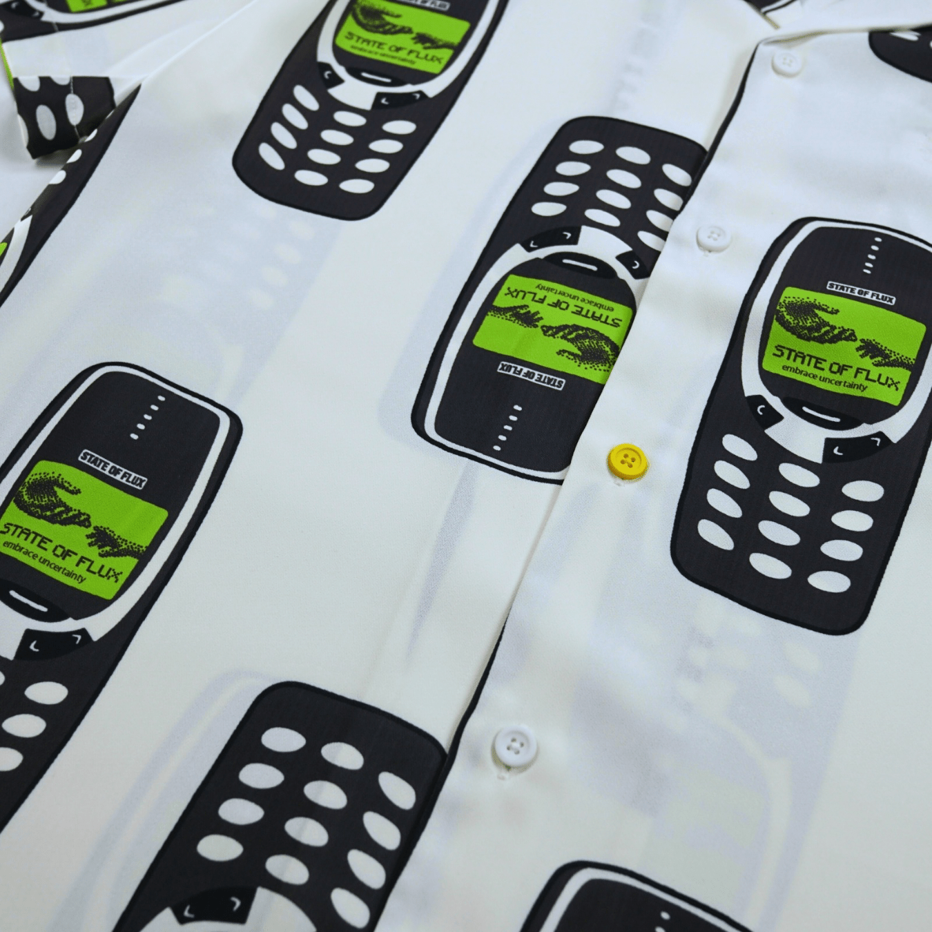 Answer The Call Button - up in white - State Of Flux - State Of Flux