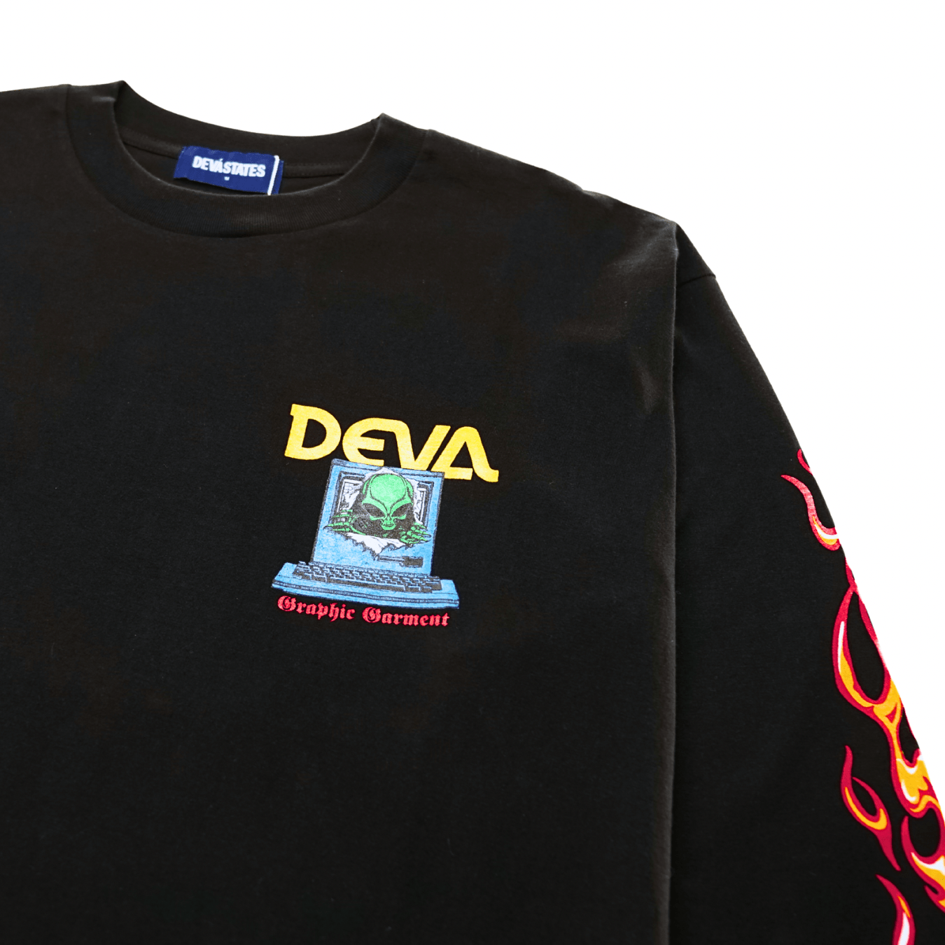 Colony Long - sleeve Tee in black - Devá States - State Of Flux