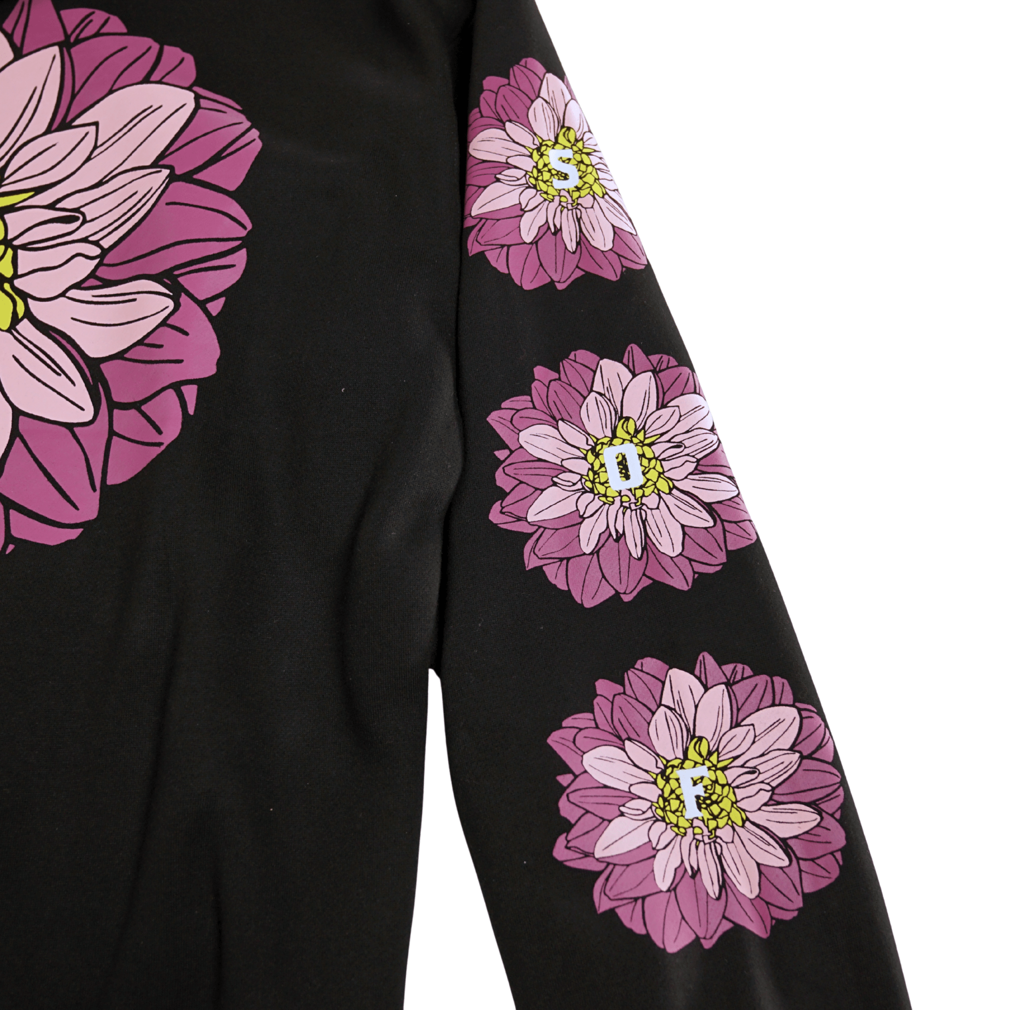 Dahlia Hoodie 2.0 in black and purple - State Of Flux - State Of Flux