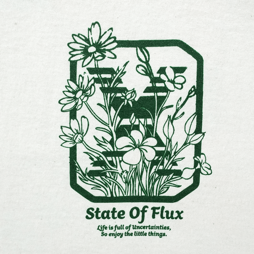 Daisies Logo Tee in natural - State Of Flux - State Of Flux