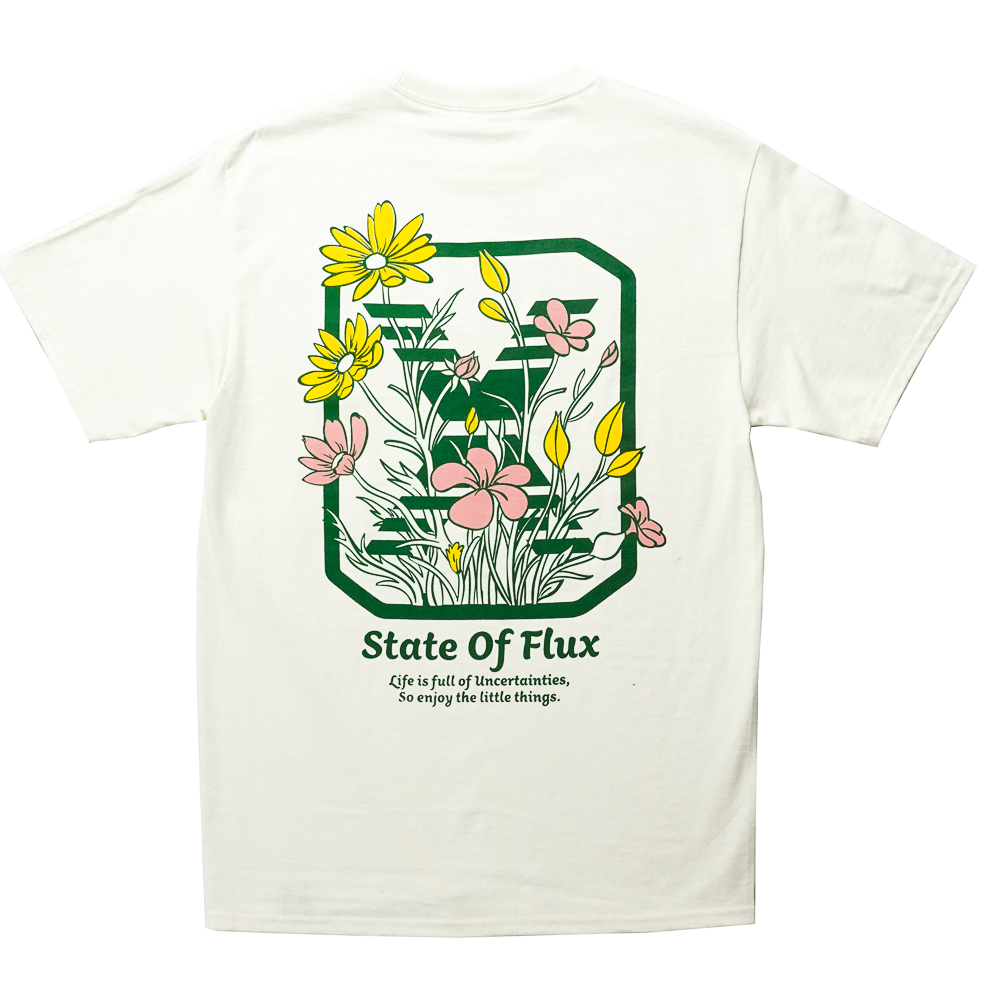 Daisies Logo Tee in natural - State Of Flux - State Of Flux