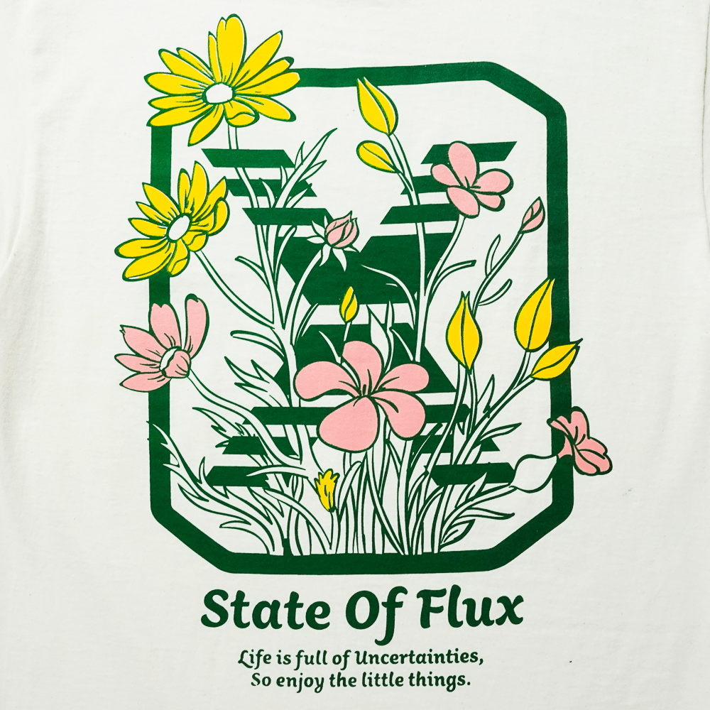 Daisies Logo Tee in natural - State Of Flux - State Of Flux