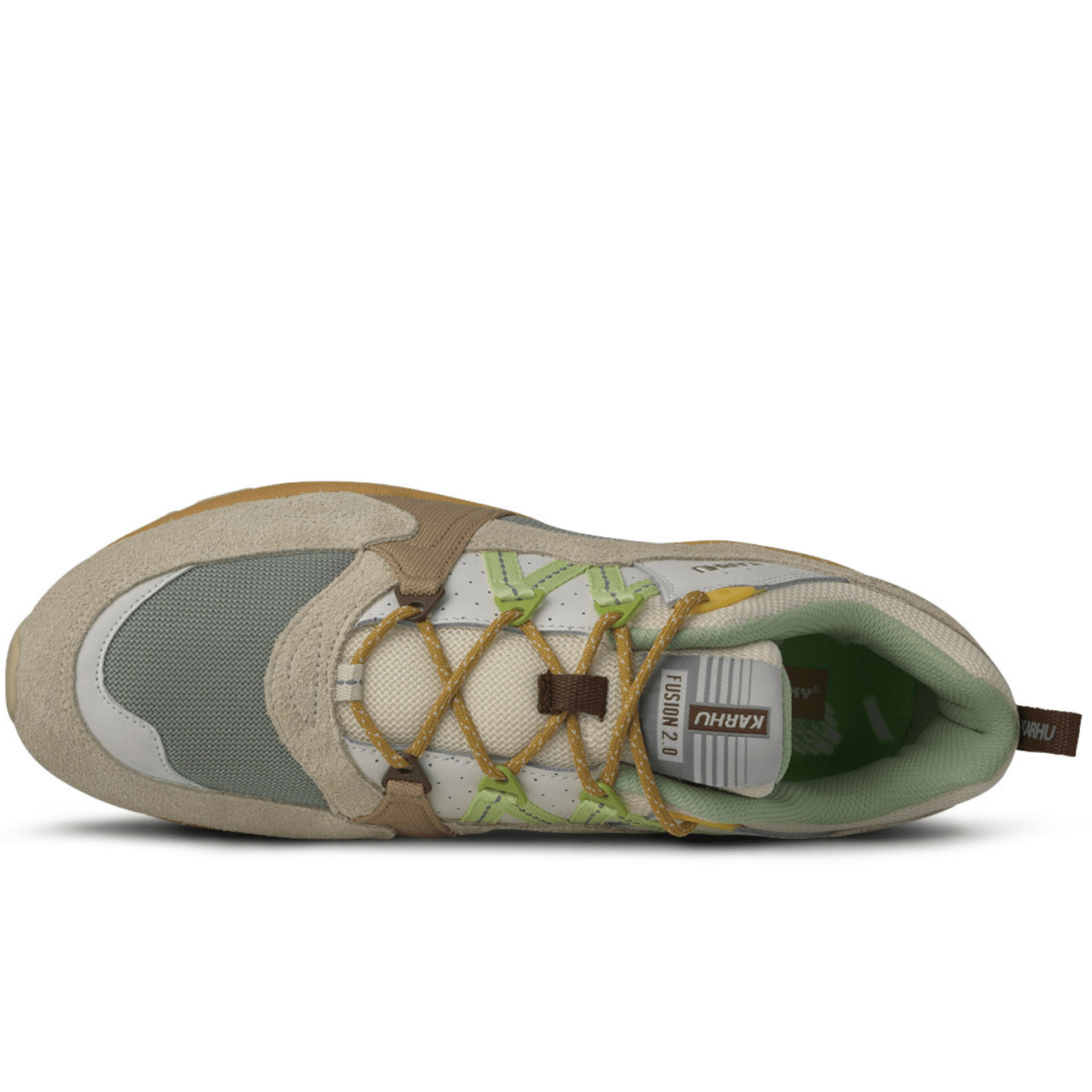 Fusion 2.0 in turtledove and shadow lime - Karhu - State Of Flux