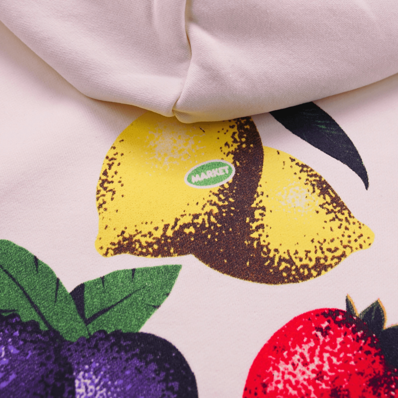 Good Produce Zip - up Hoodie in butter cream - MARKET - State Of Flux