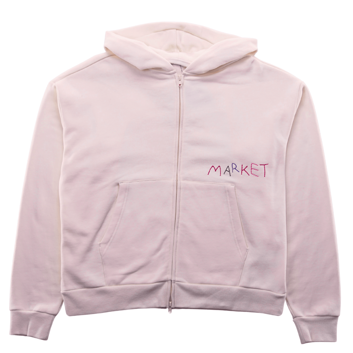 Good Produce Zip - up Hoodie in butter cream - MARKET - State Of Flux