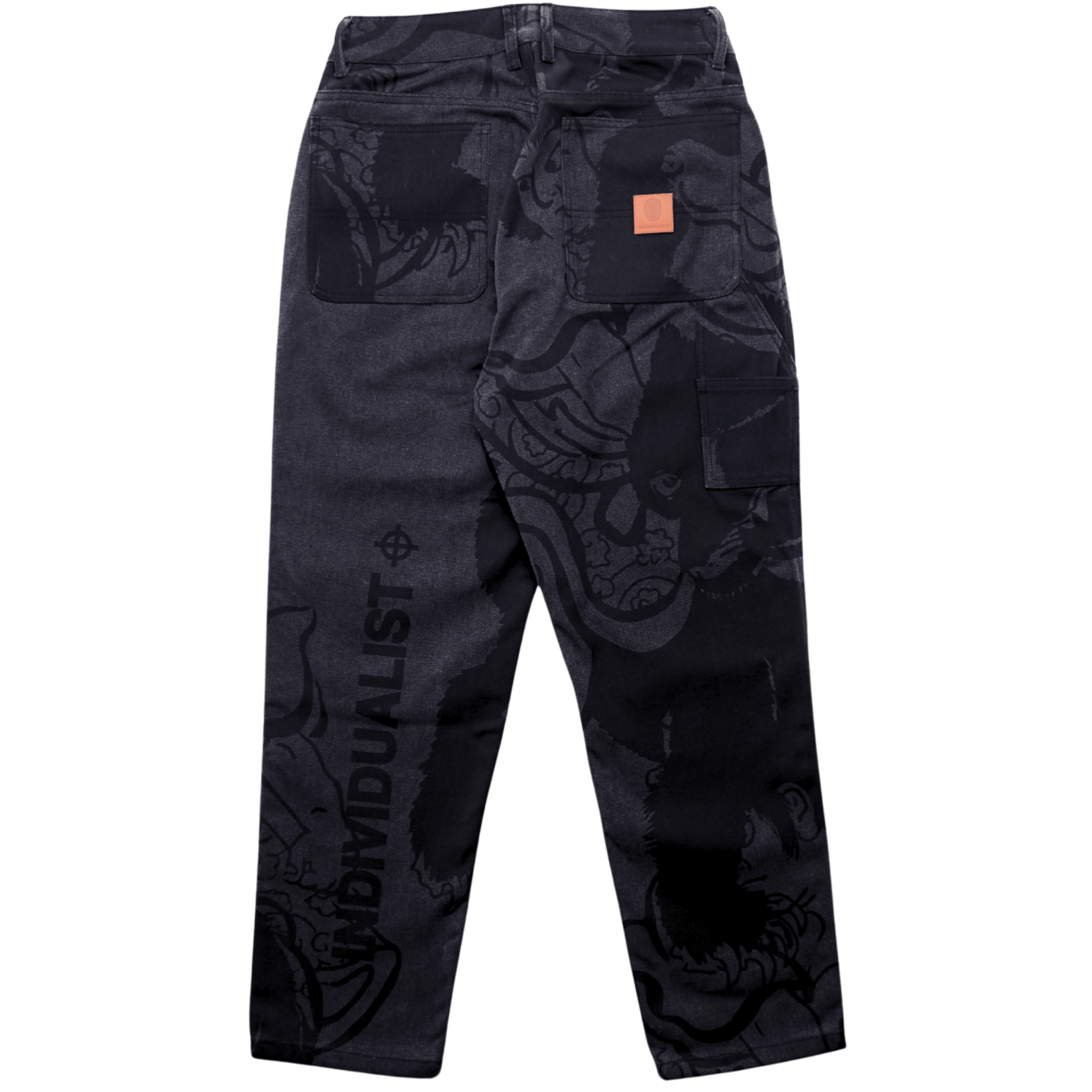 Kintaro Print Carpenter Pant in black - Individualist Lab - State Of Flux