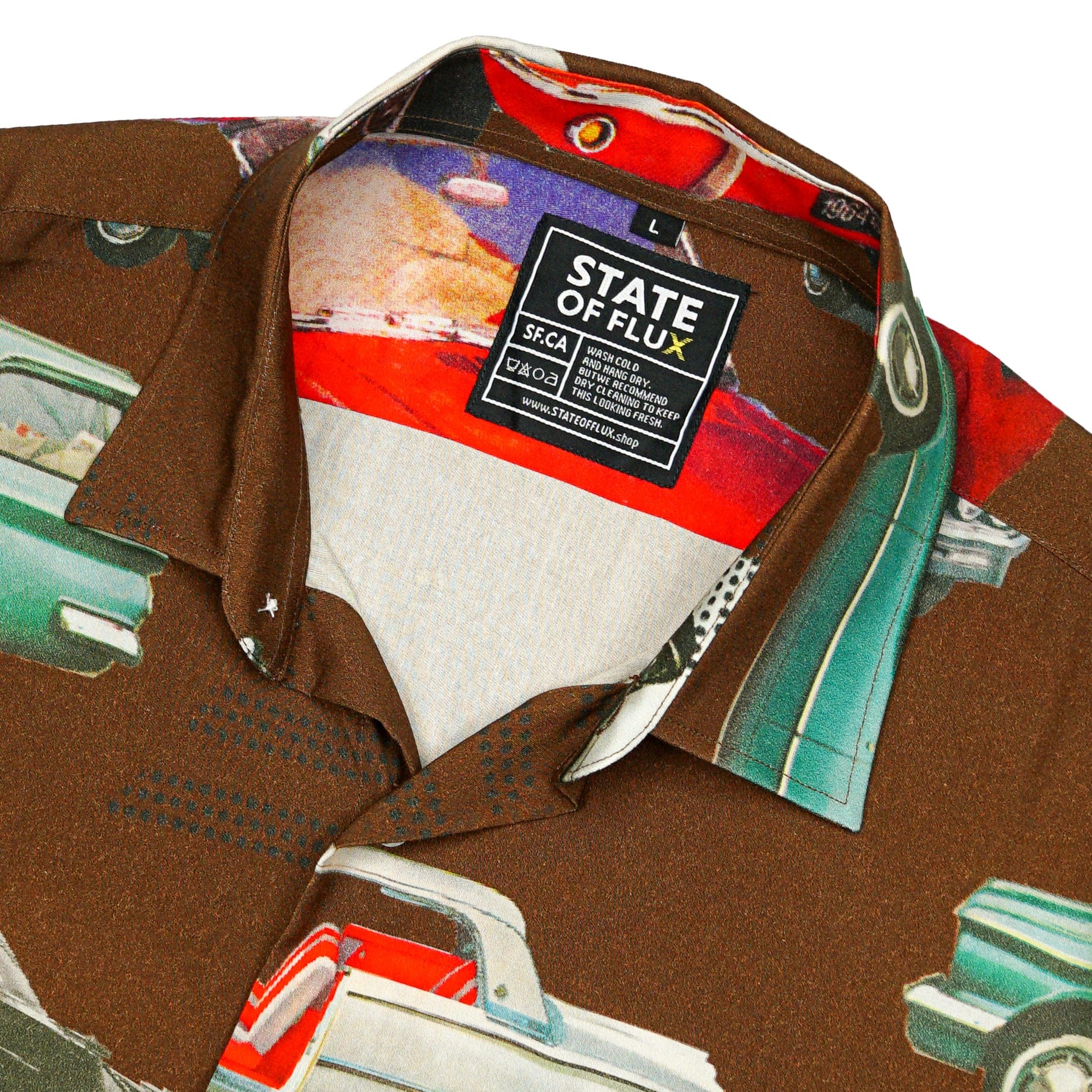 Let's Ride Short-sleeve Button-up in kobicha - State Of Flux - State Of Flux