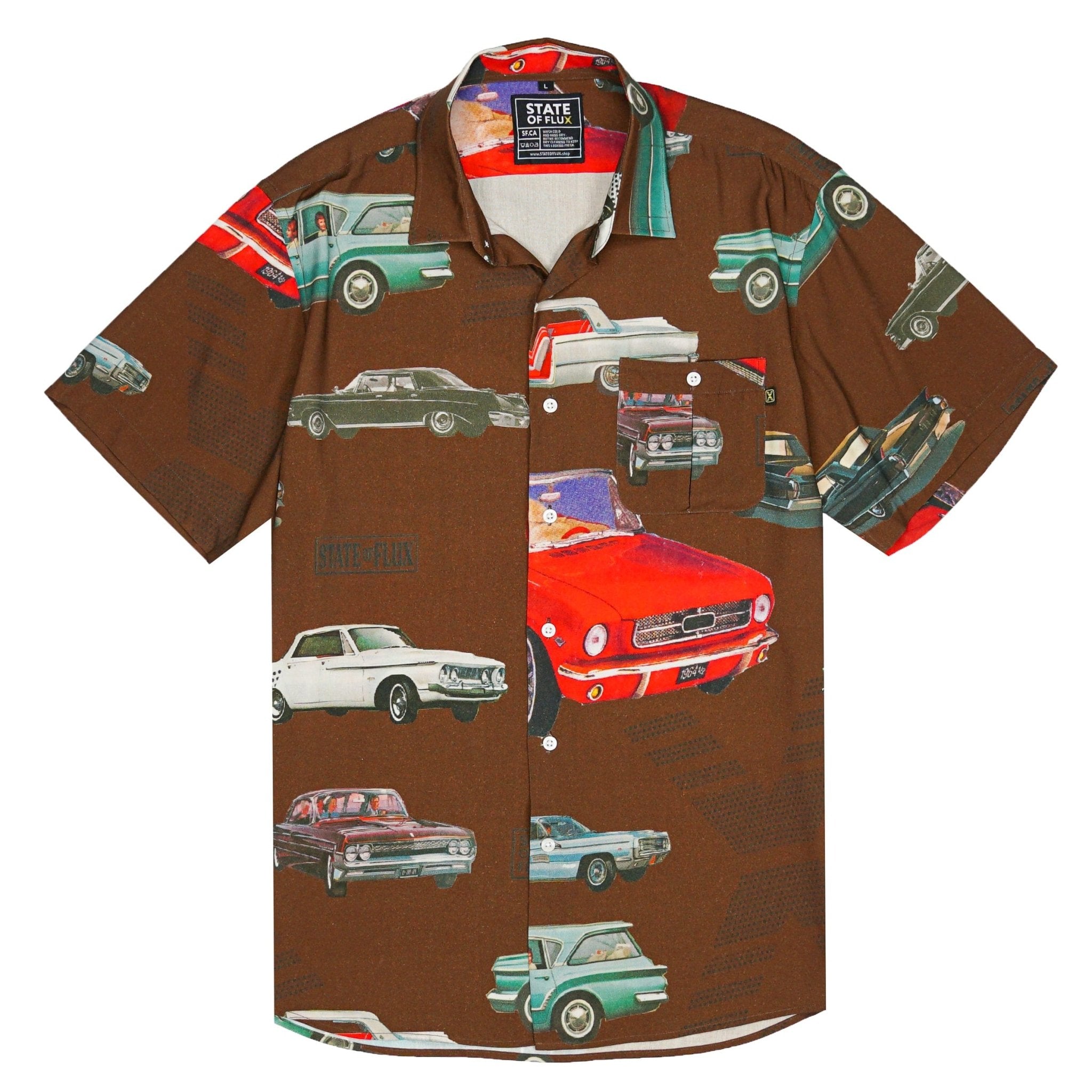 Let's Ride Short-sleeve Button-up in kobicha - State Of Flux - State Of Flux
