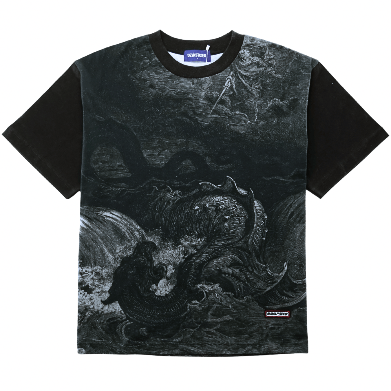 Leviathan Tee in black - Devá States - State Of Flux