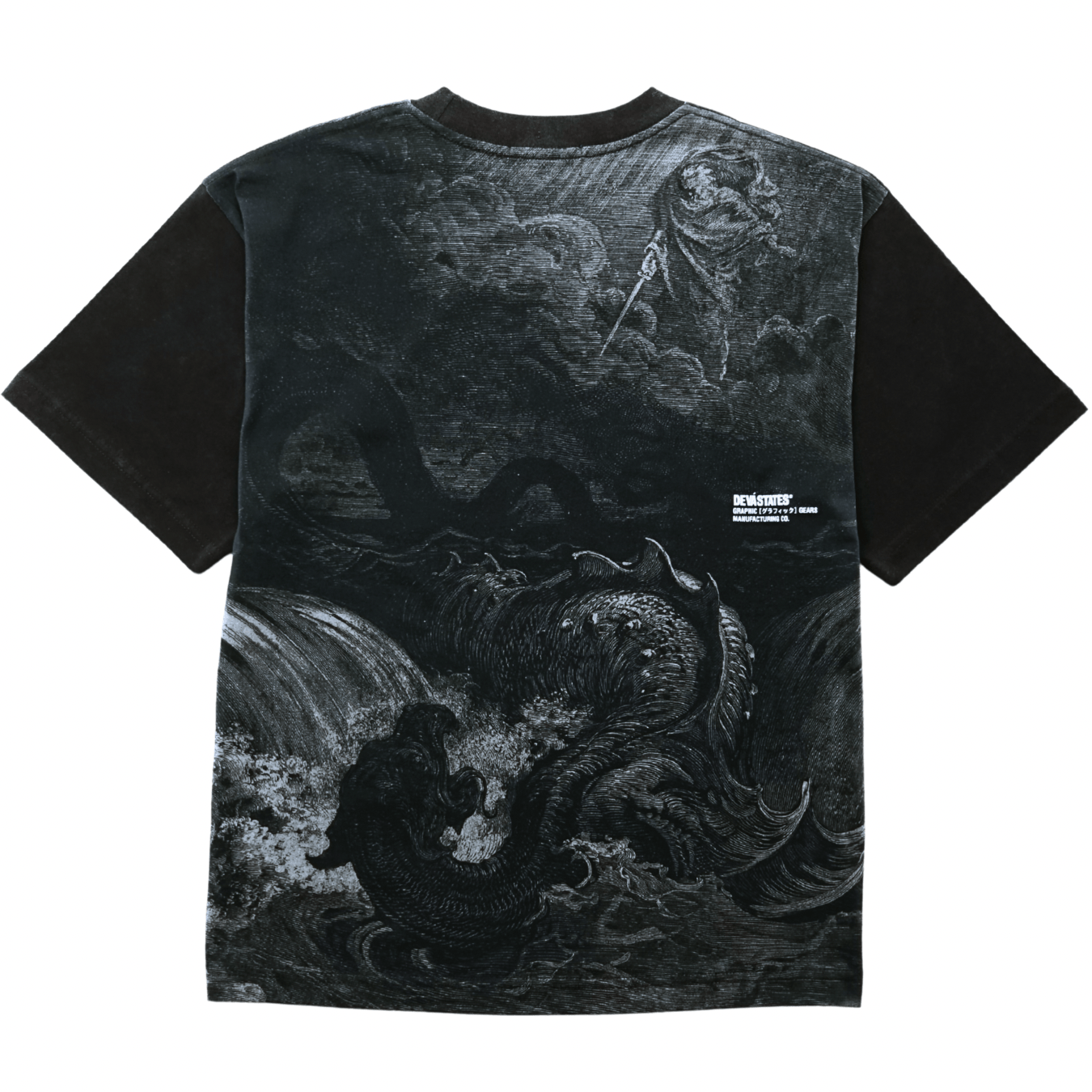 Leviathan Tee in black - Devá States - State Of Flux