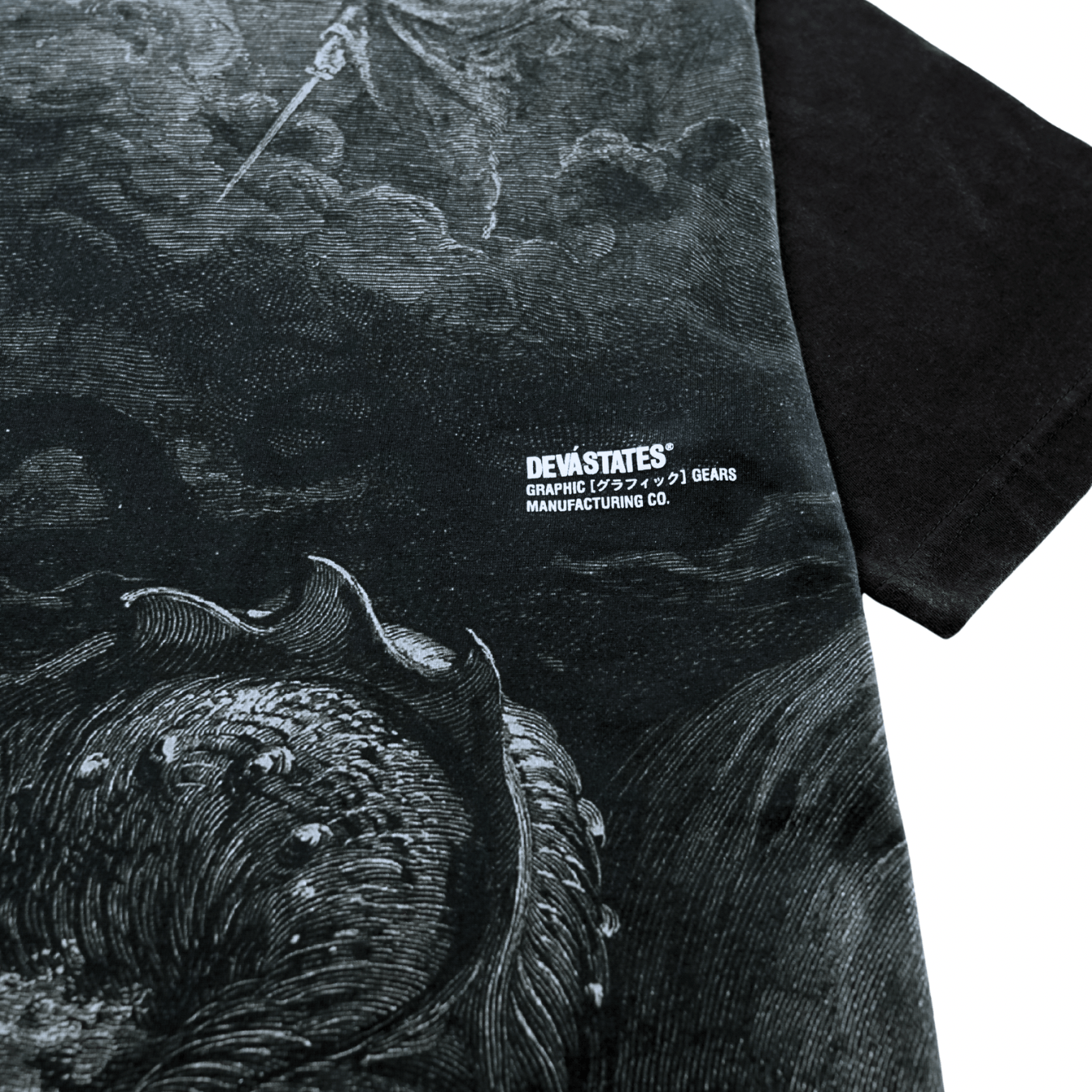 Leviathan Tee in black - Devá States - State Of Flux