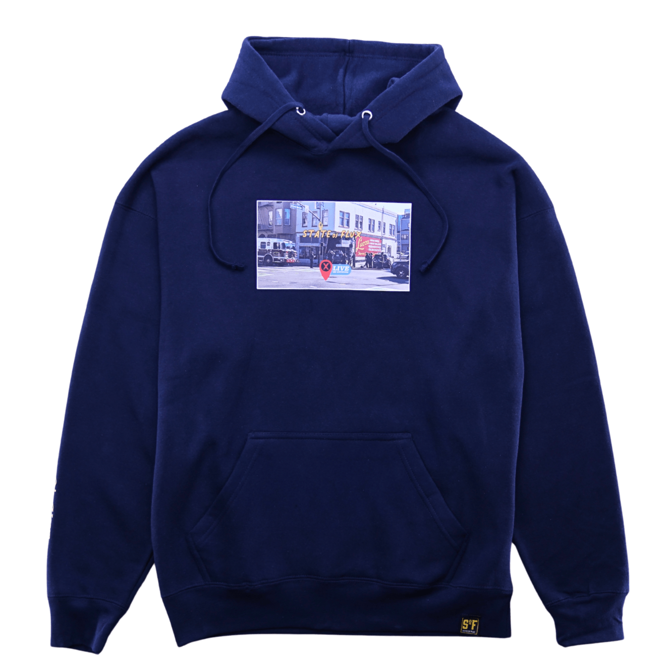 Live On Location Hoodie in navy