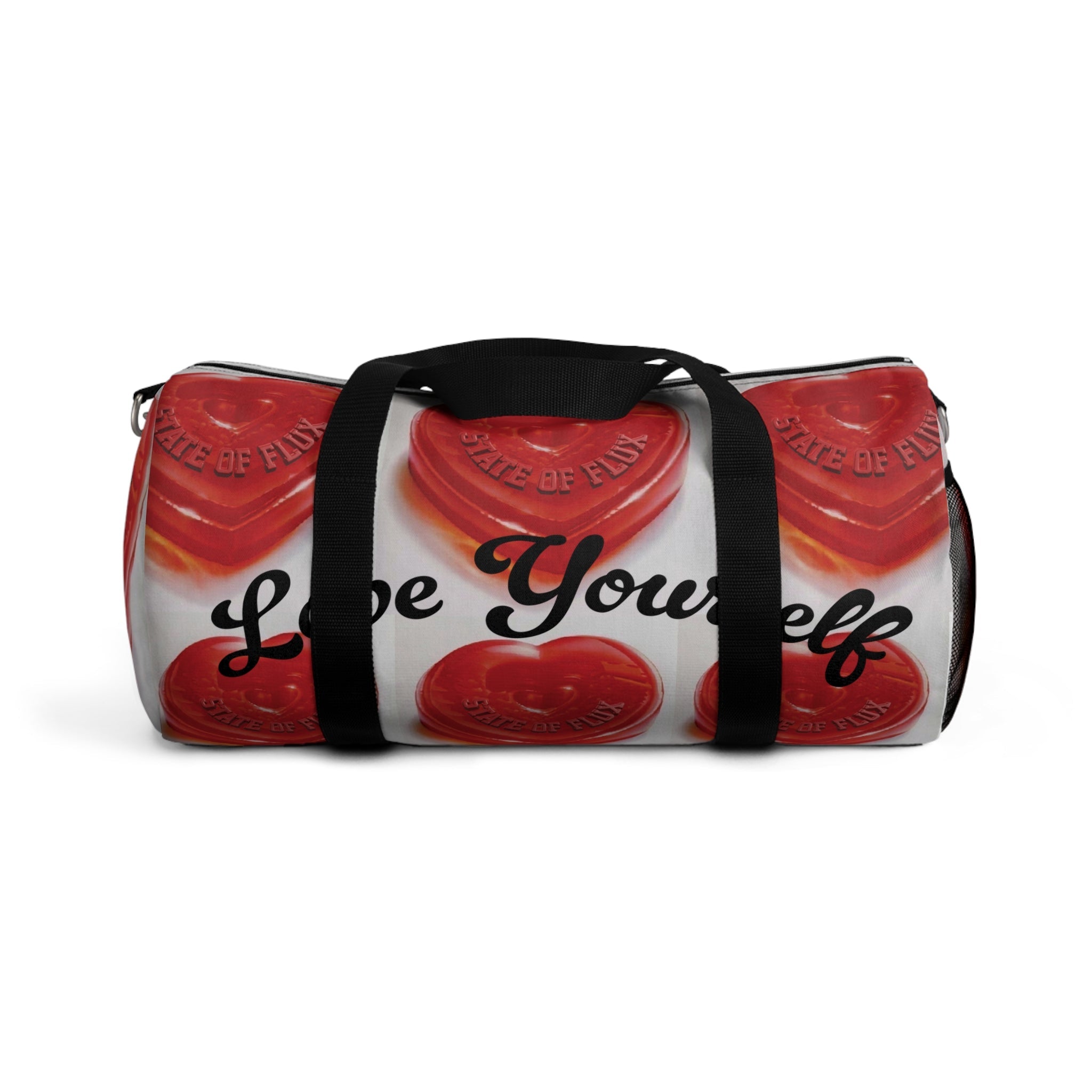 Love Yourself Small Duffel Bag in white