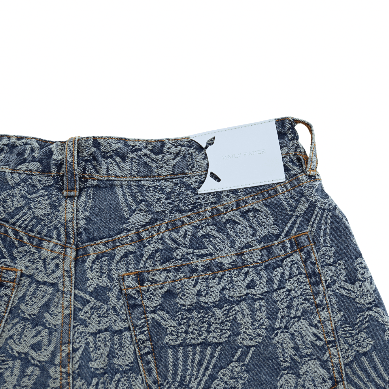 Macrame Denim Shorts in mid blue - Daily Paper - State Of Flux