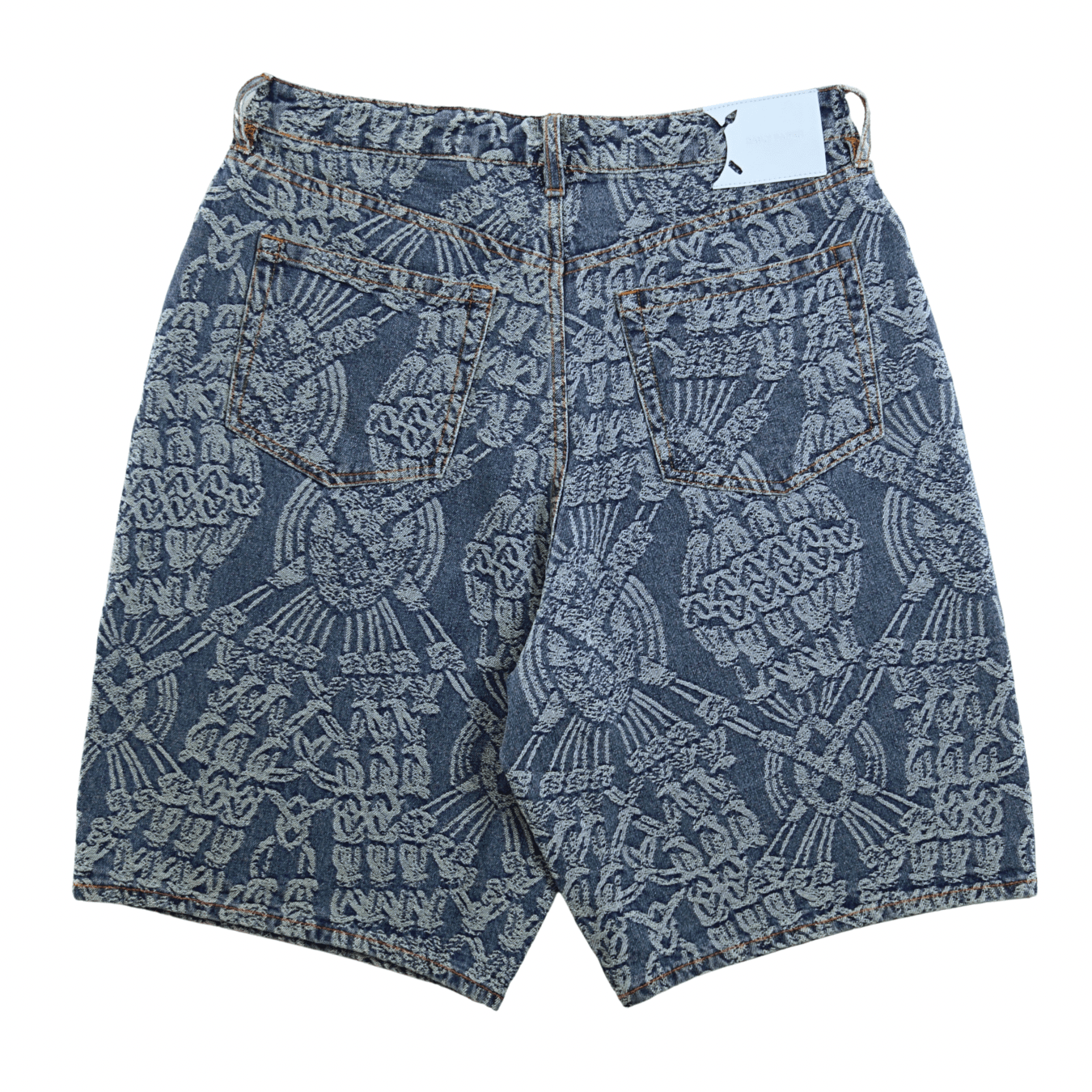Macrame Denim Shorts in mid blue - Daily Paper - State Of Flux