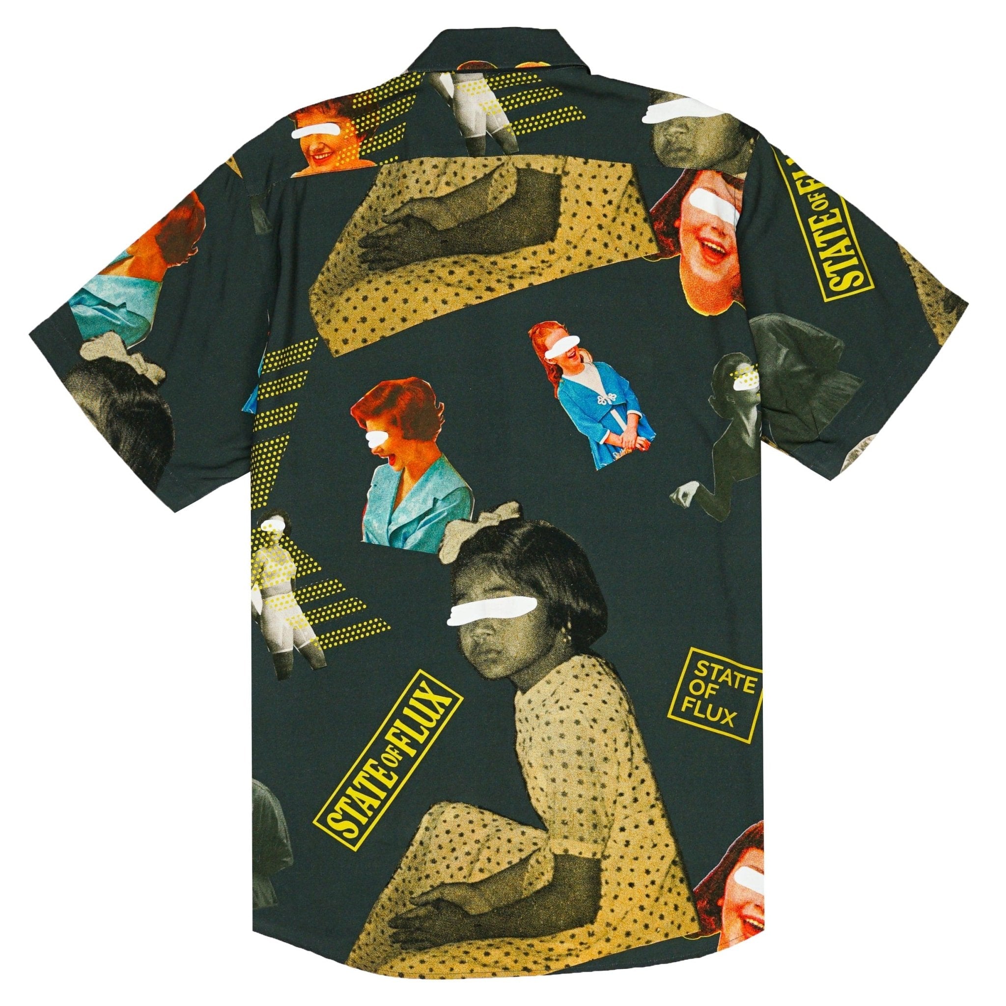 Matriarch Short-sleeve Button-up in vintage black - State Of Flux - State Of Flux