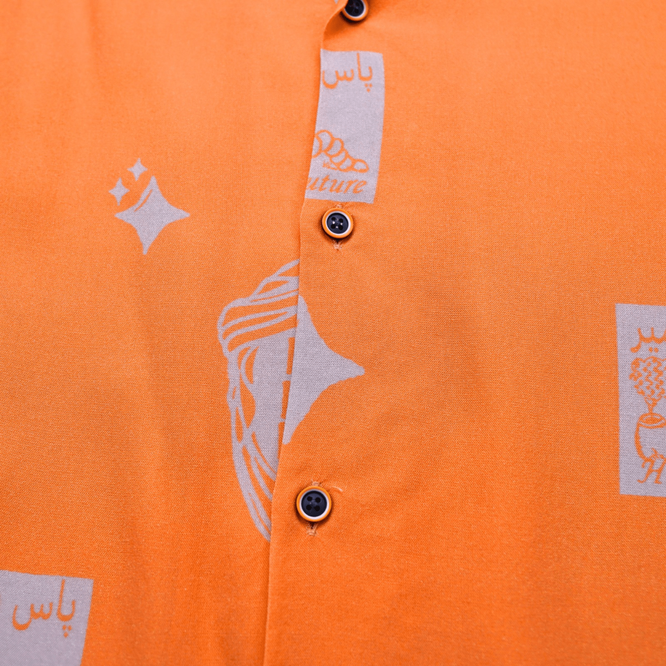 Midnight Desert Shirt in orange - Pas de Mer - State Of Flux
