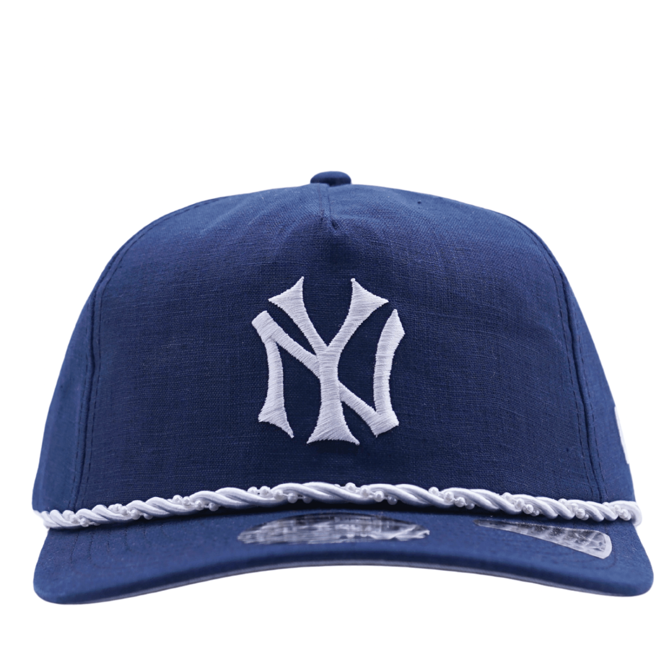 New York Yankees Pearl Rope Golfer Strapback Hat in navy and white - New Era - State Of Flux