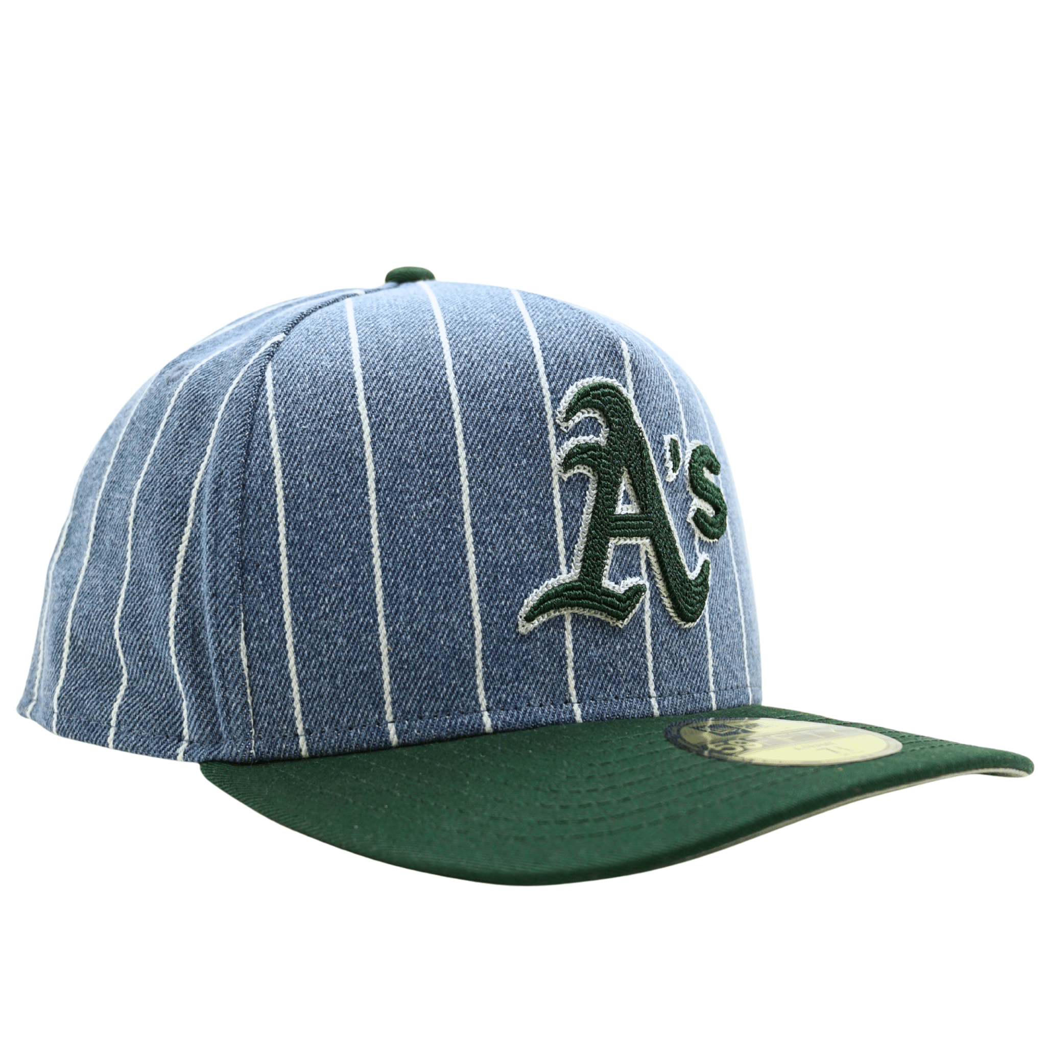 Oakland Athletics Parallel A - Frame 59Fifty Fitted Hat in blue denim and green - New Era - State Of Flux