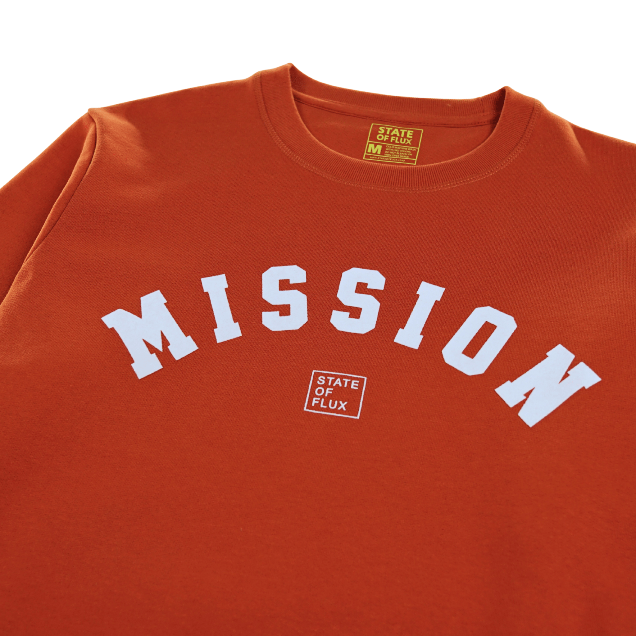 OG Mission Crewneck in clay and white - State Of Flux - State Of Flux