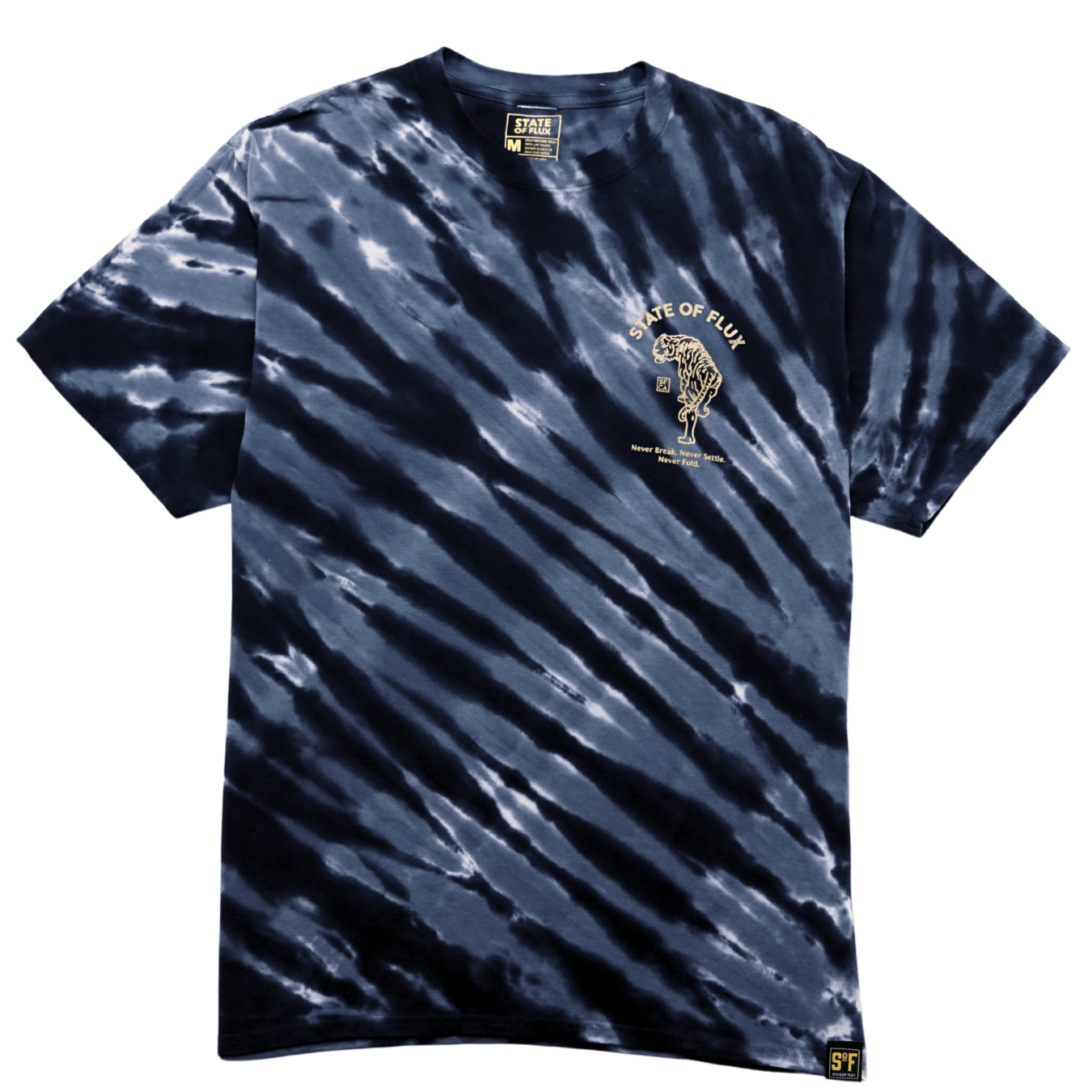 Prowler Tee in black tiger tie - dye - State Of Flux - State Of Flux