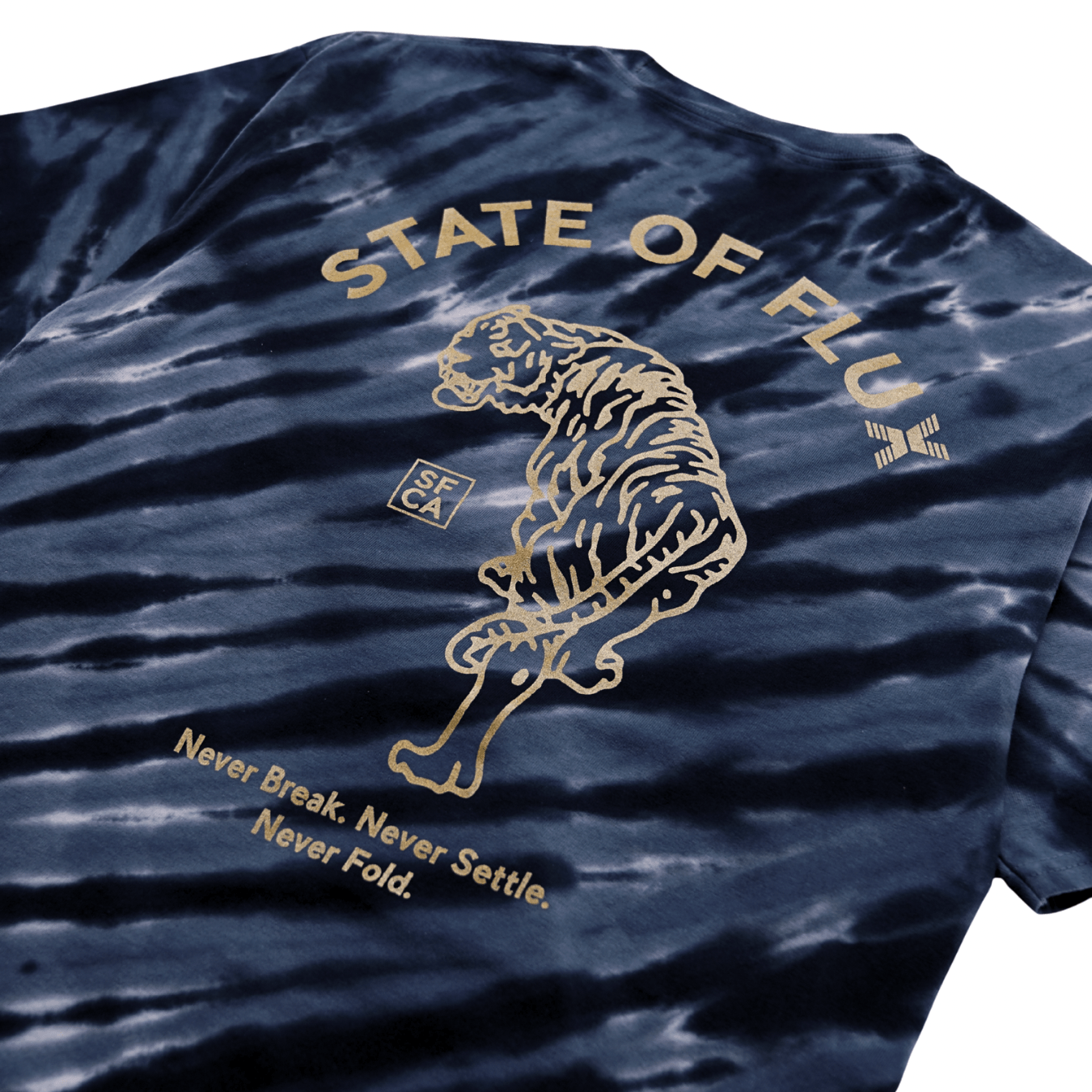 Prowler Tee in black tiger tie - dye - State Of Flux - State Of Flux