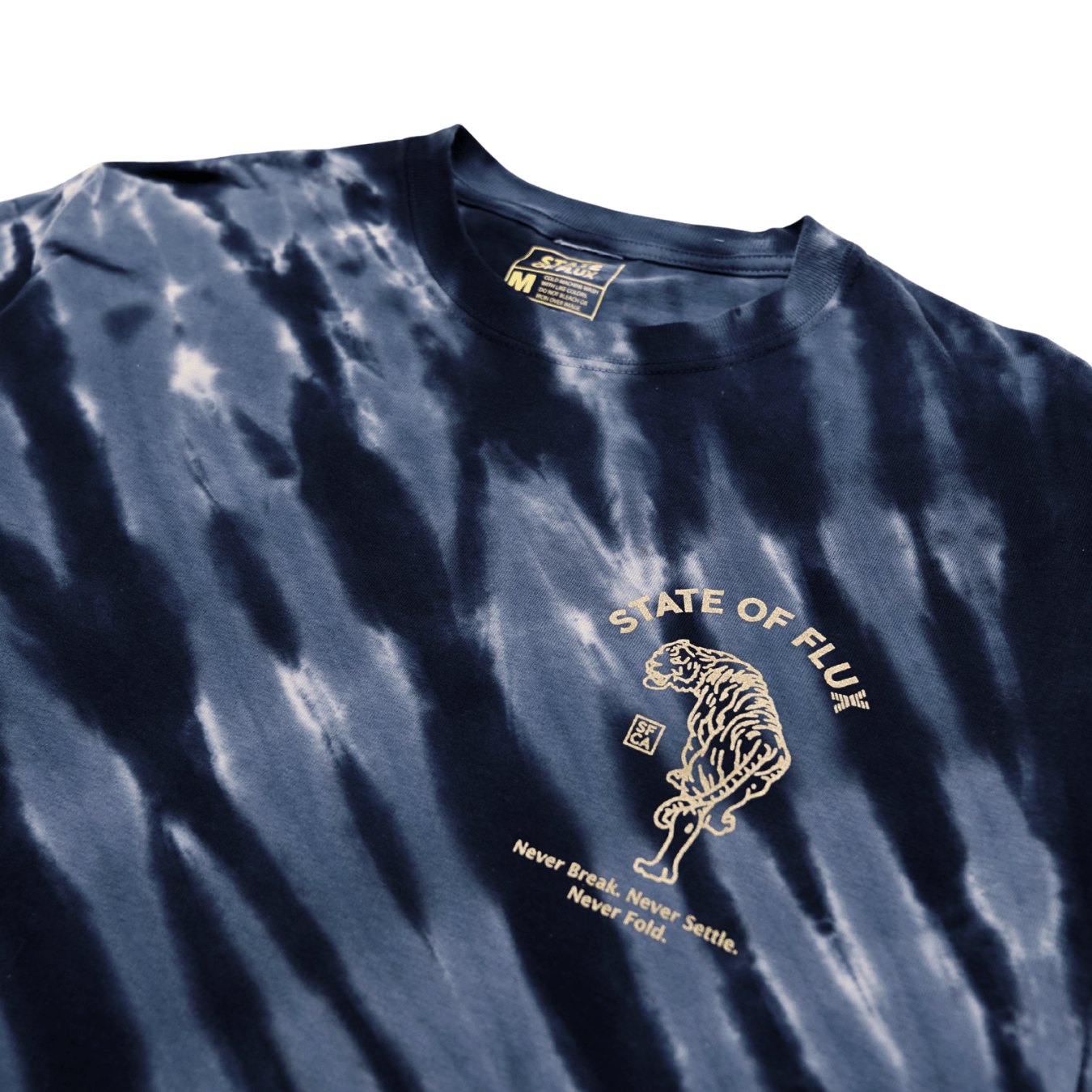 Prowler Tee in black tiger tie - dye - State Of Flux - State Of Flux