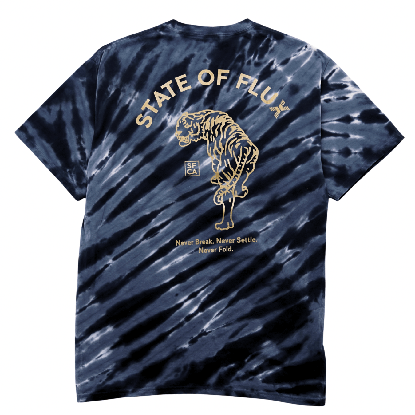 Prowler Tee in black tiger tie - dye - State Of Flux - State Of Flux