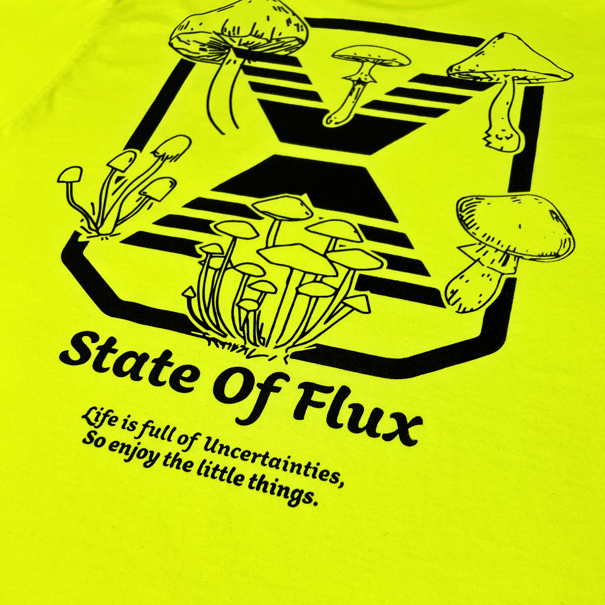 Psychedelic Therapy Tee in neon yellow - State Of Flux - State Of Flux