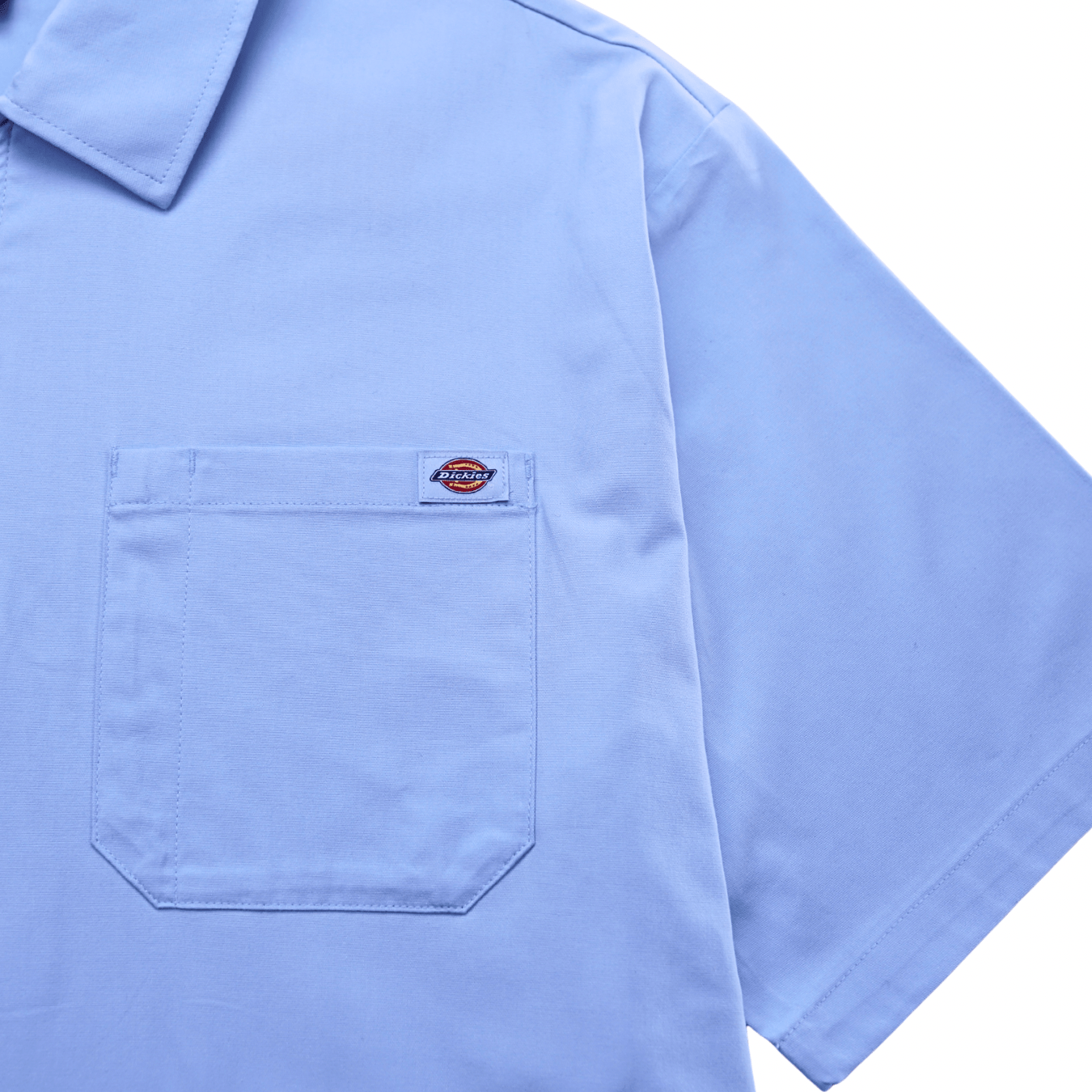 Ranch Quarter Zip Short - sleeve Shirt in skyway - Dickies - State Of Flux
