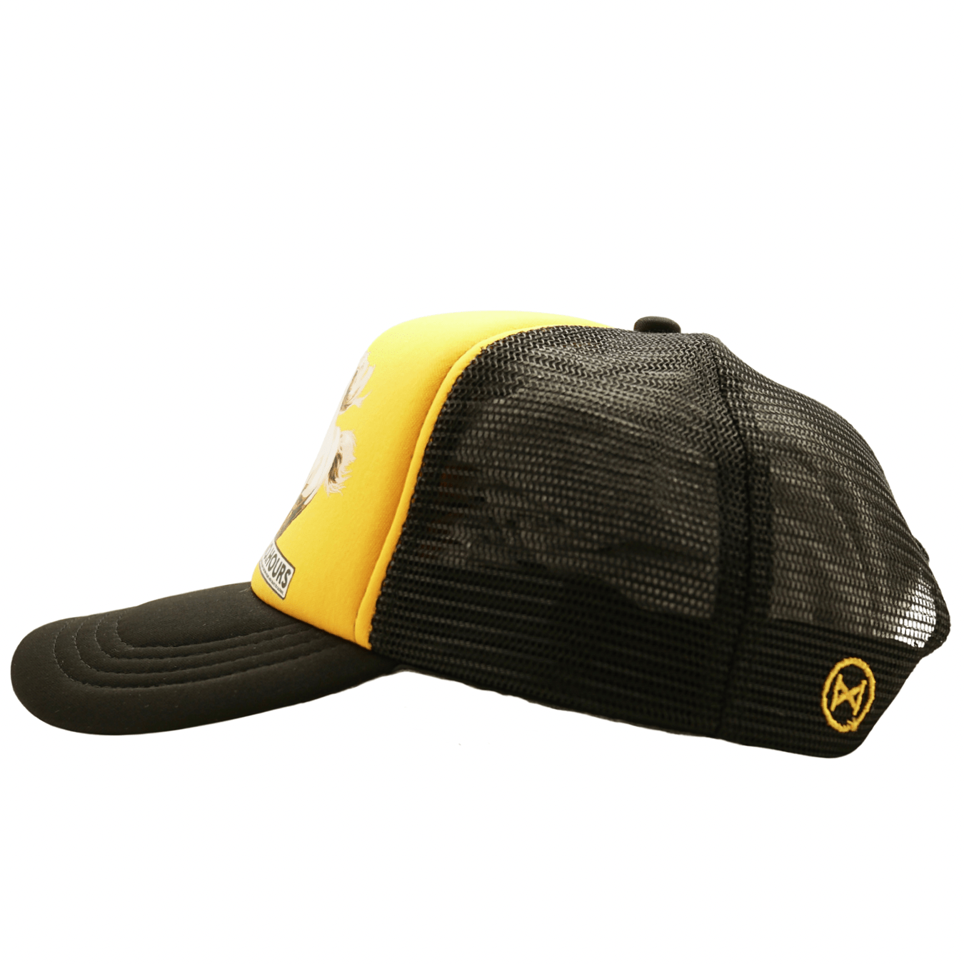 Run Wild Trucker Hat in black and gold - NoHours - State Of Flux
