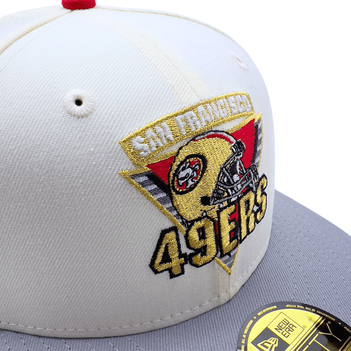 San Francisco 49ers Steve Young Madden '98 59Fifty Fitted Hat in chrome white and storm grey - New Era - State Of Flux