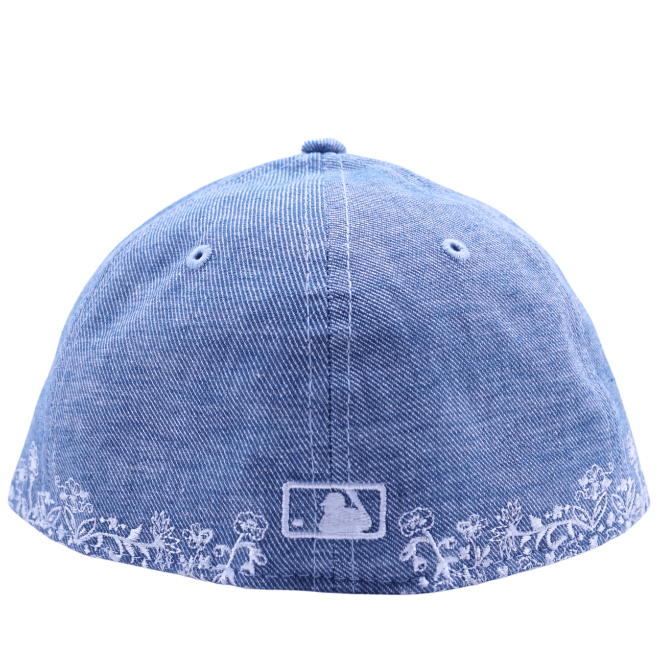 San Francisco Giants Hand Stitched Chambray Low Profile 59Fifty Fitted Hat in light blue denim - New Era - State Of Flux