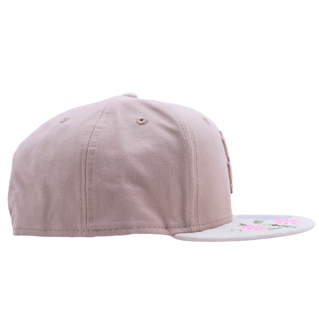 San Francisco Giants Hand Stitched Floral 59Fifty Fitted Hat in beige and pink - New Era - State Of Flux
