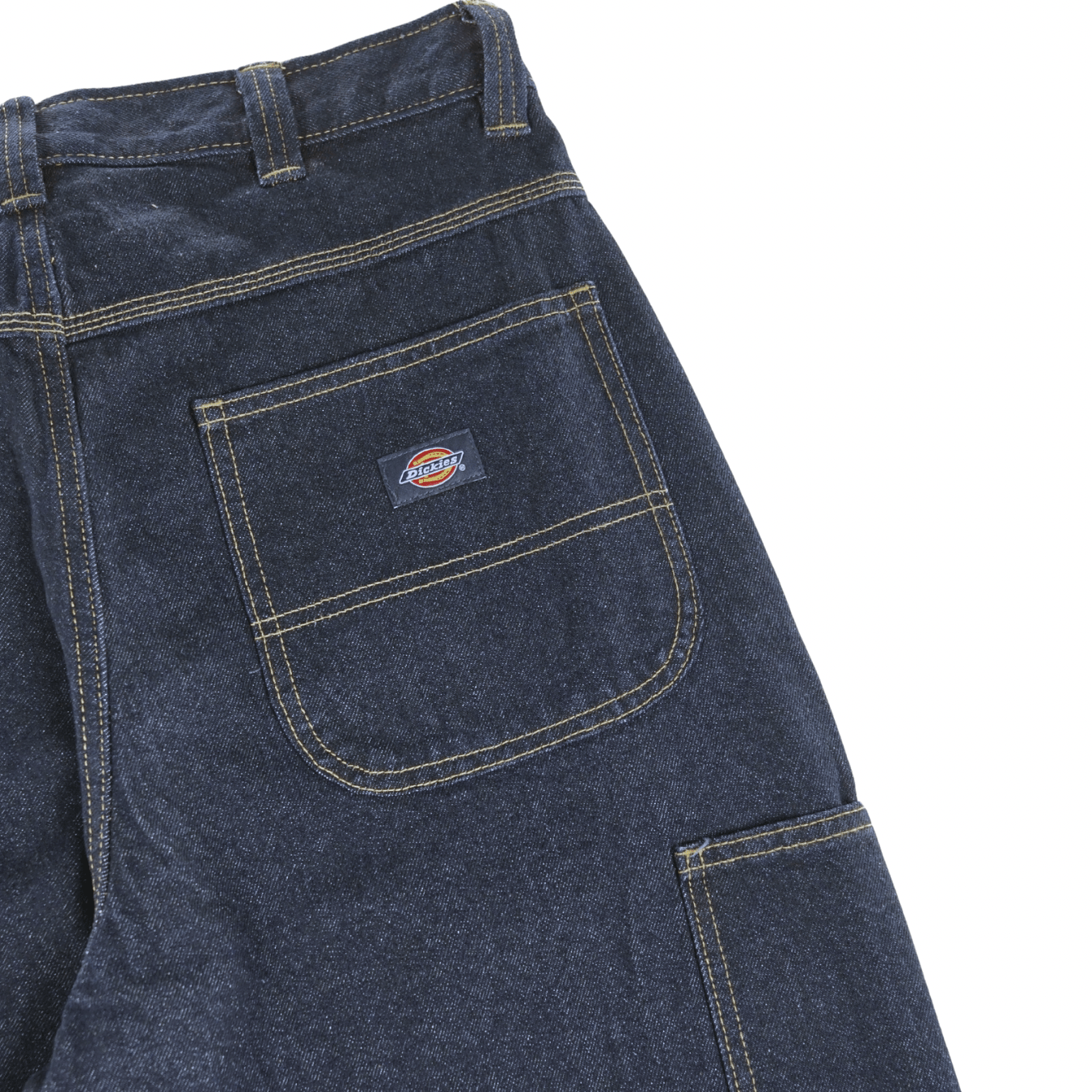 Single Knee Loose Denim Jeans in rinsed indigo blue - Dickies - State Of Flux
