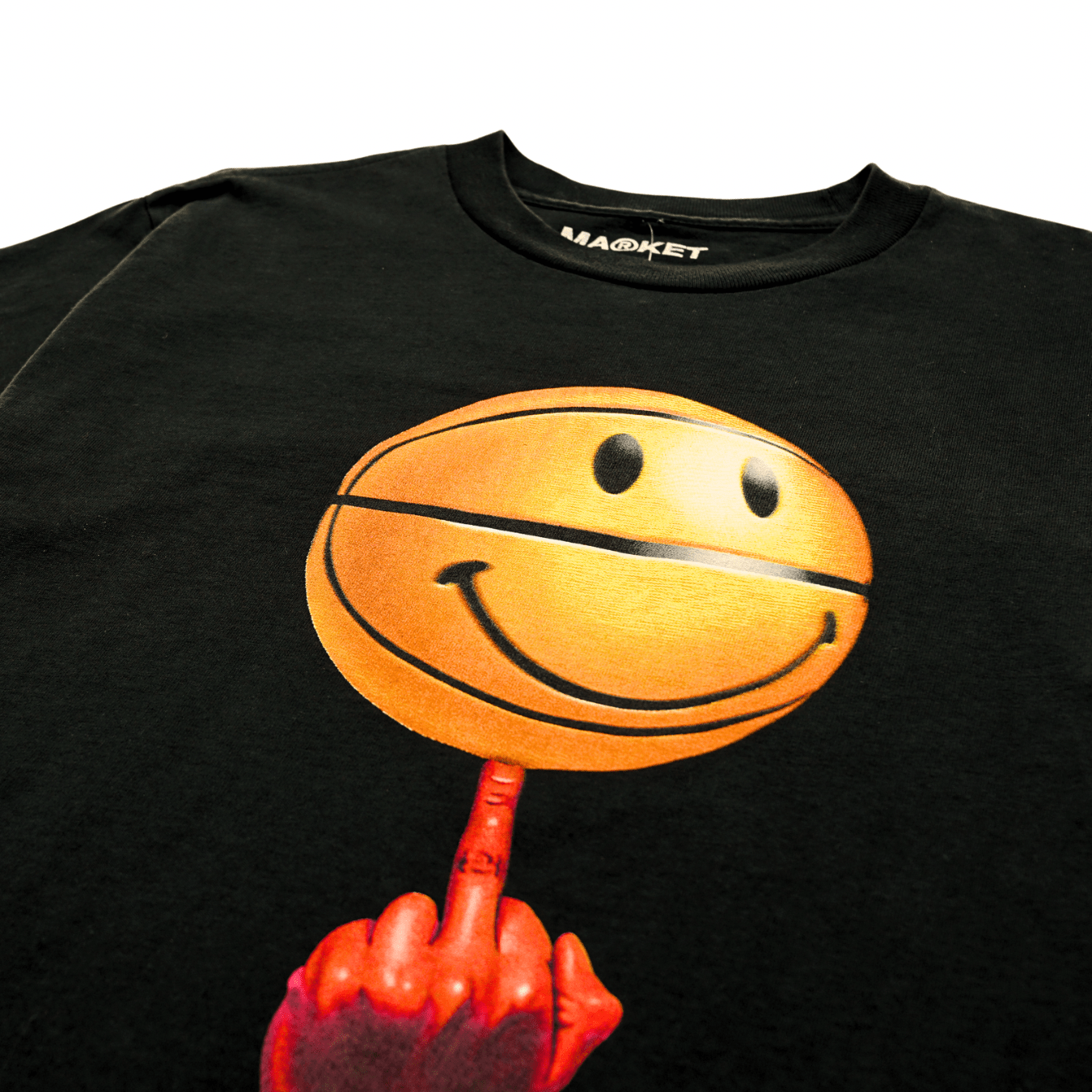 Smiley Good Game Tee in washed black