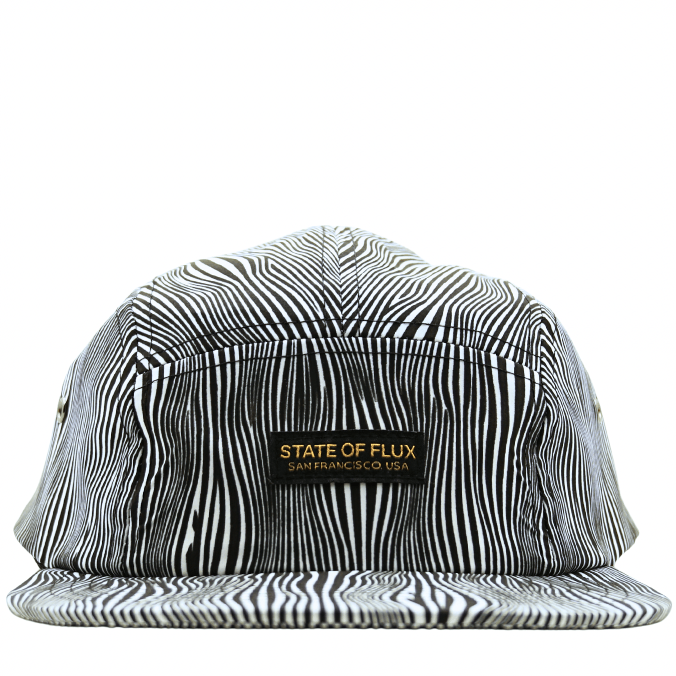 SOF Optical Illusion 5 - Panel Hat in black and white - State Of Flux - State Of Flux