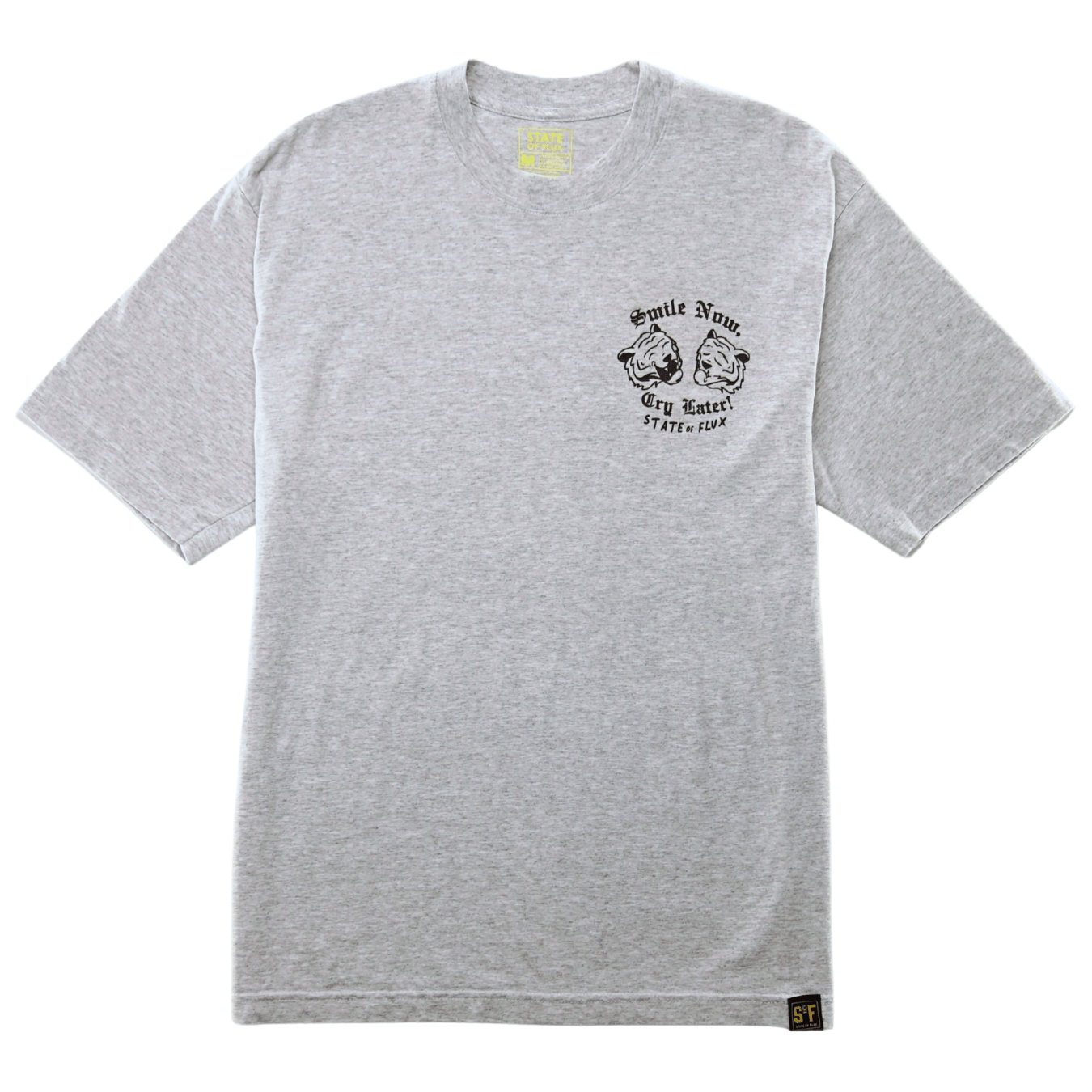SOF Theatrics Tee in light heather grey - State Of Flux - State Of Flux
