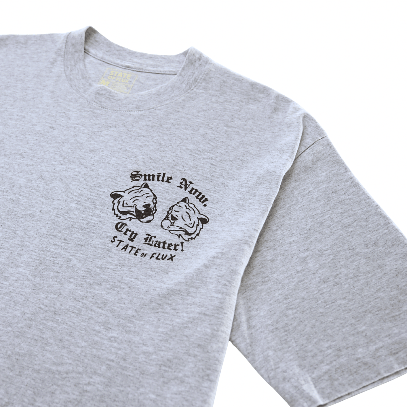 SOF Theatrics Tee in light heather grey - State Of Flux - State Of Flux