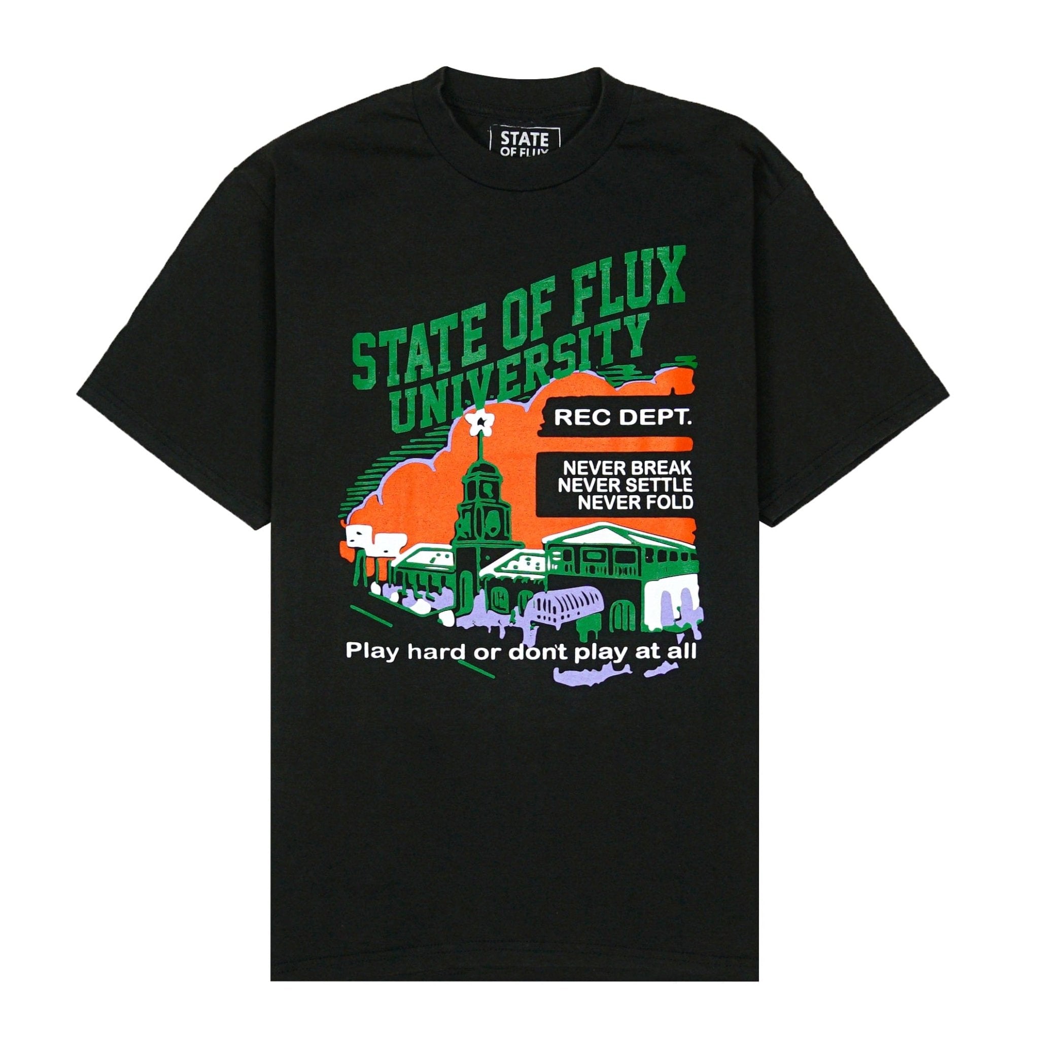 SOF University Tee in washed black - State Of Flux - State Of Flux