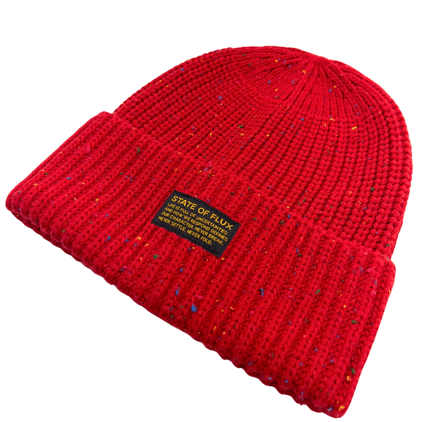Speckled Mantra Beanie in red - State Of Flux - State Of Flux