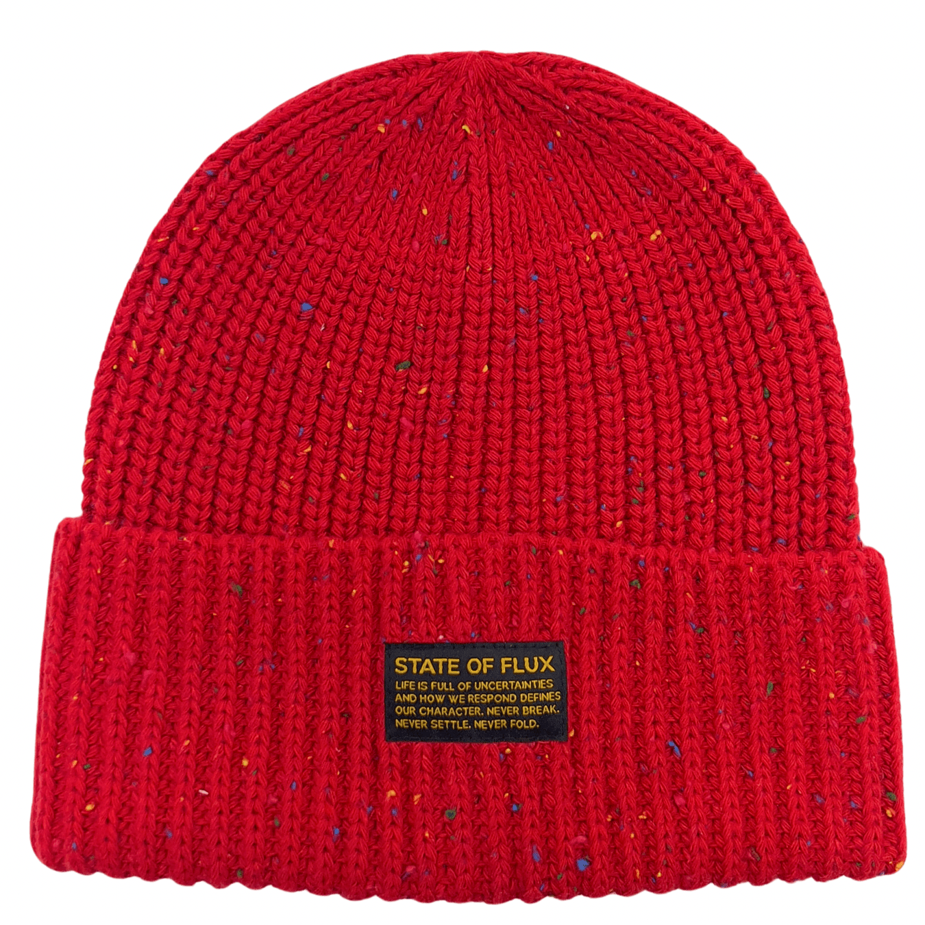 Speckled Mantra Beanie in red - State Of Flux - State Of Flux