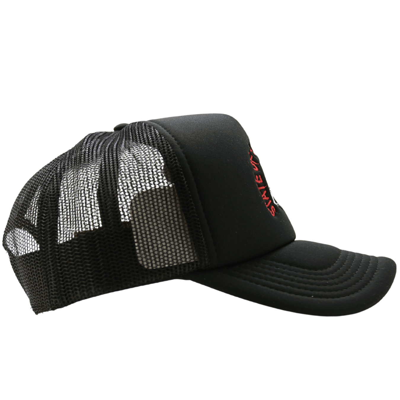 The Workshop Trucker Hat in black and white - State Of Flux - State Of Flux