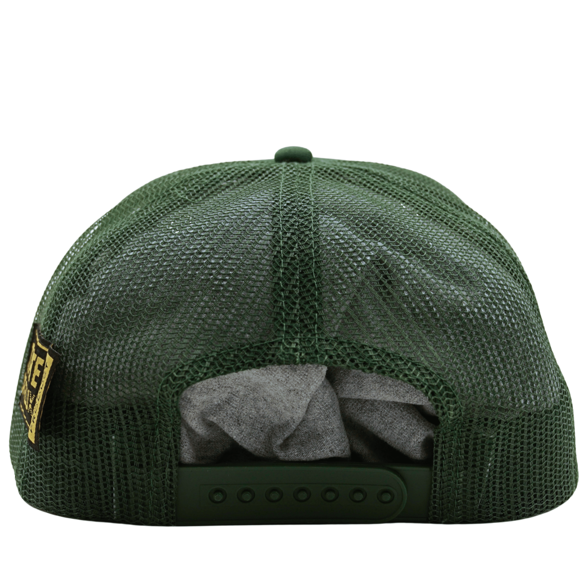 The Workshop Trucker Hat in forest green and lavender - State Of Flux - State Of Flux