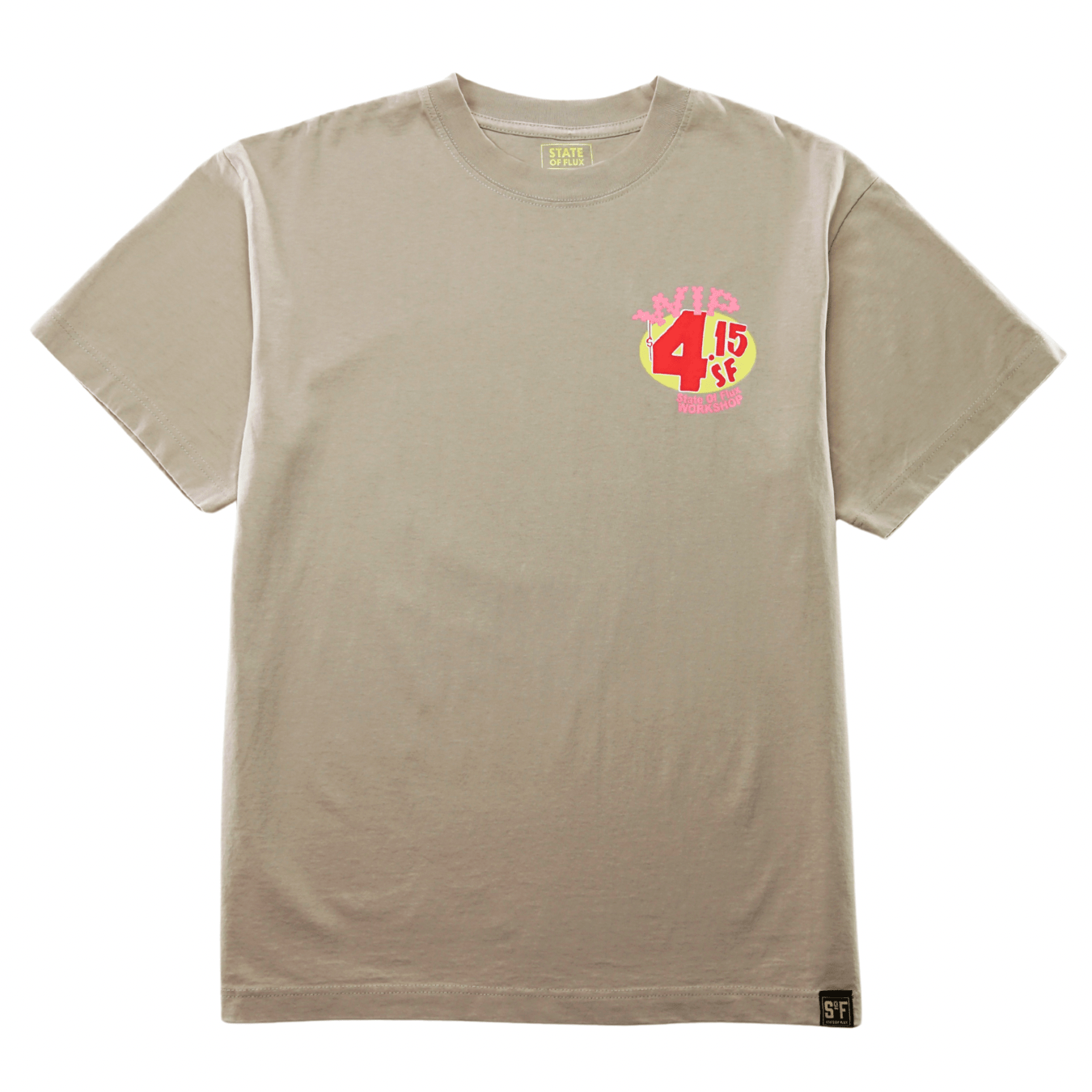 WIP Tee in tan - State Of Flux - State Of Flux