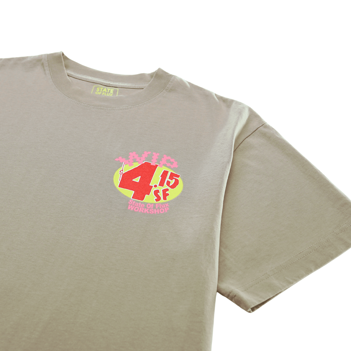 WIP Tee in tan - State Of Flux - State Of Flux