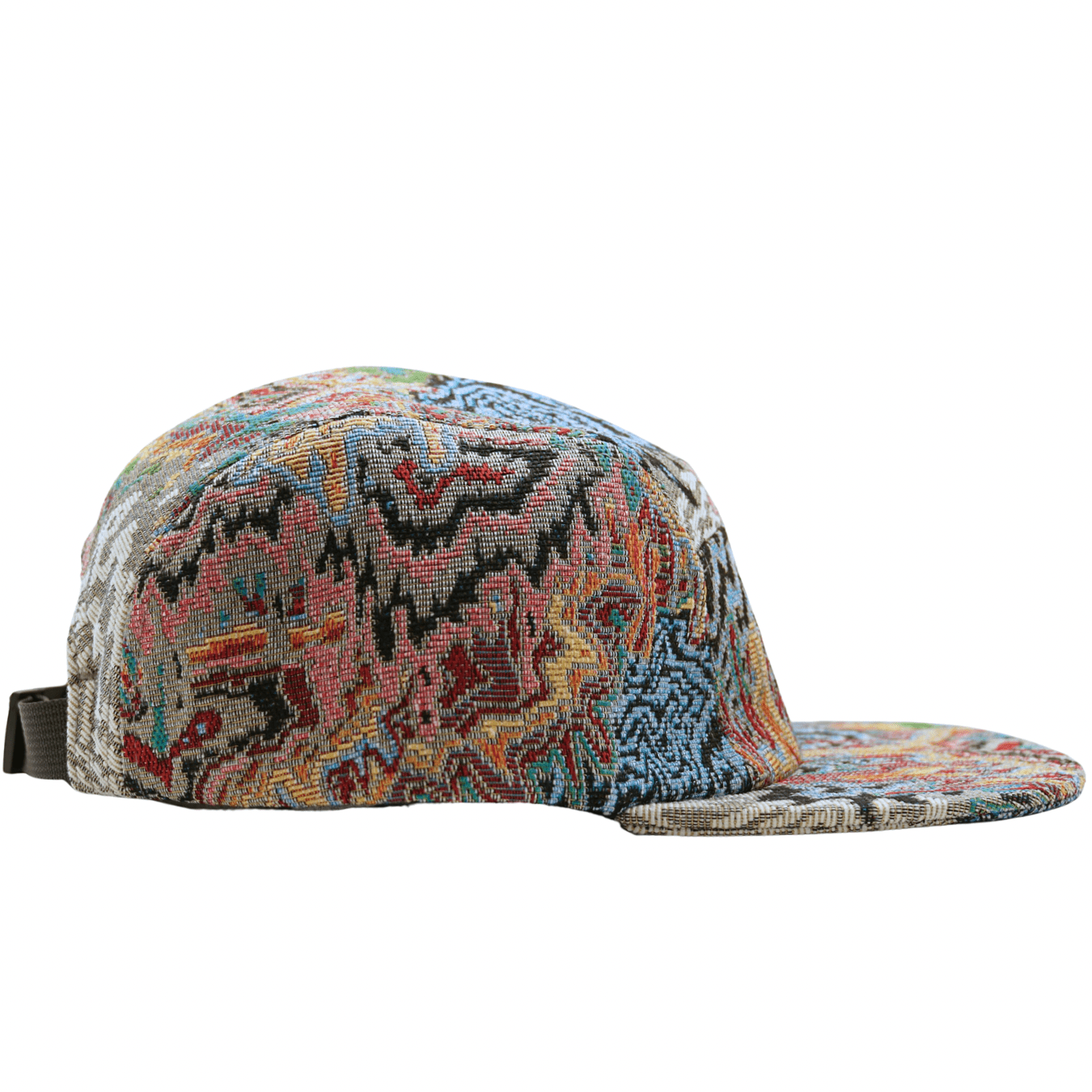Zippered Surrealism 5 - Panel Hat in grey and maya blue - State Of Flux - State Of Flux