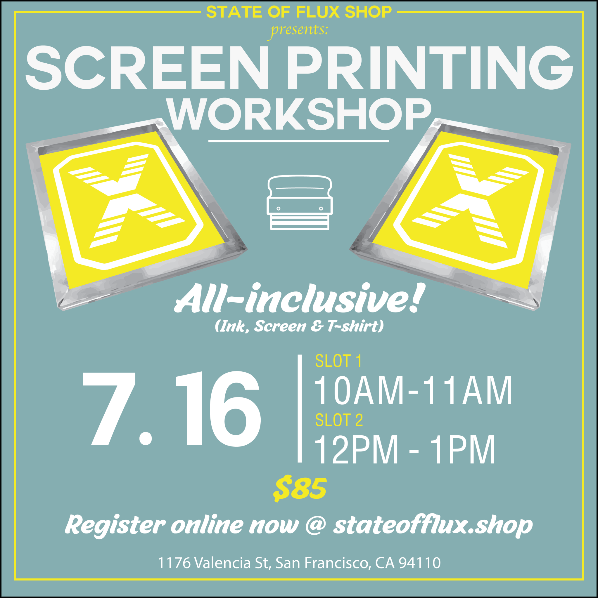 Our First Indoor Screen-printing Workshop!