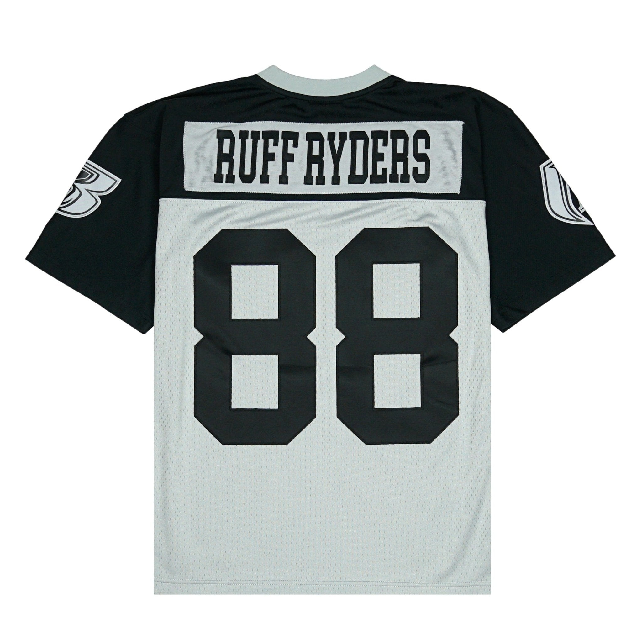 50th Anniversary of Hip Hop Ruff Ryders Football Jersey in silver and black - Mitchell & Ness - State Of Flux